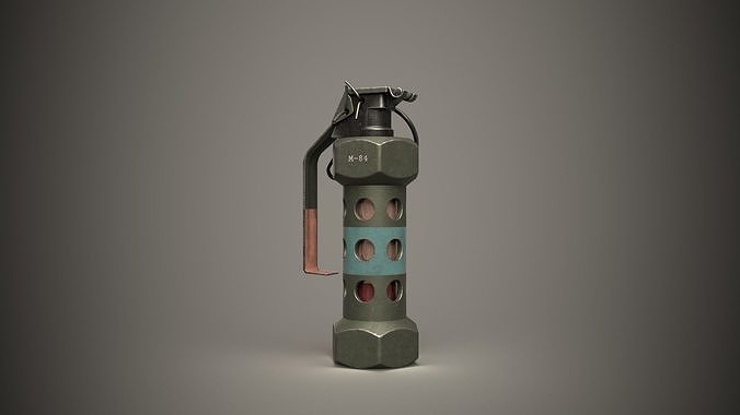 M84 stun grenade PBR low-poly game ready Low-poly 3D model