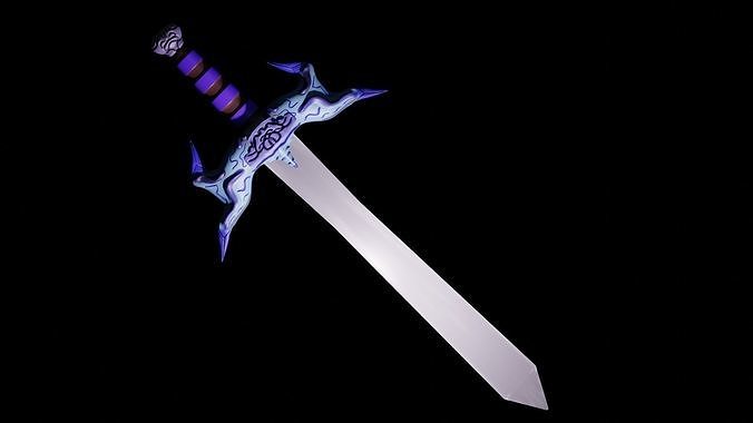 Low poly sword Low-poly 3D model