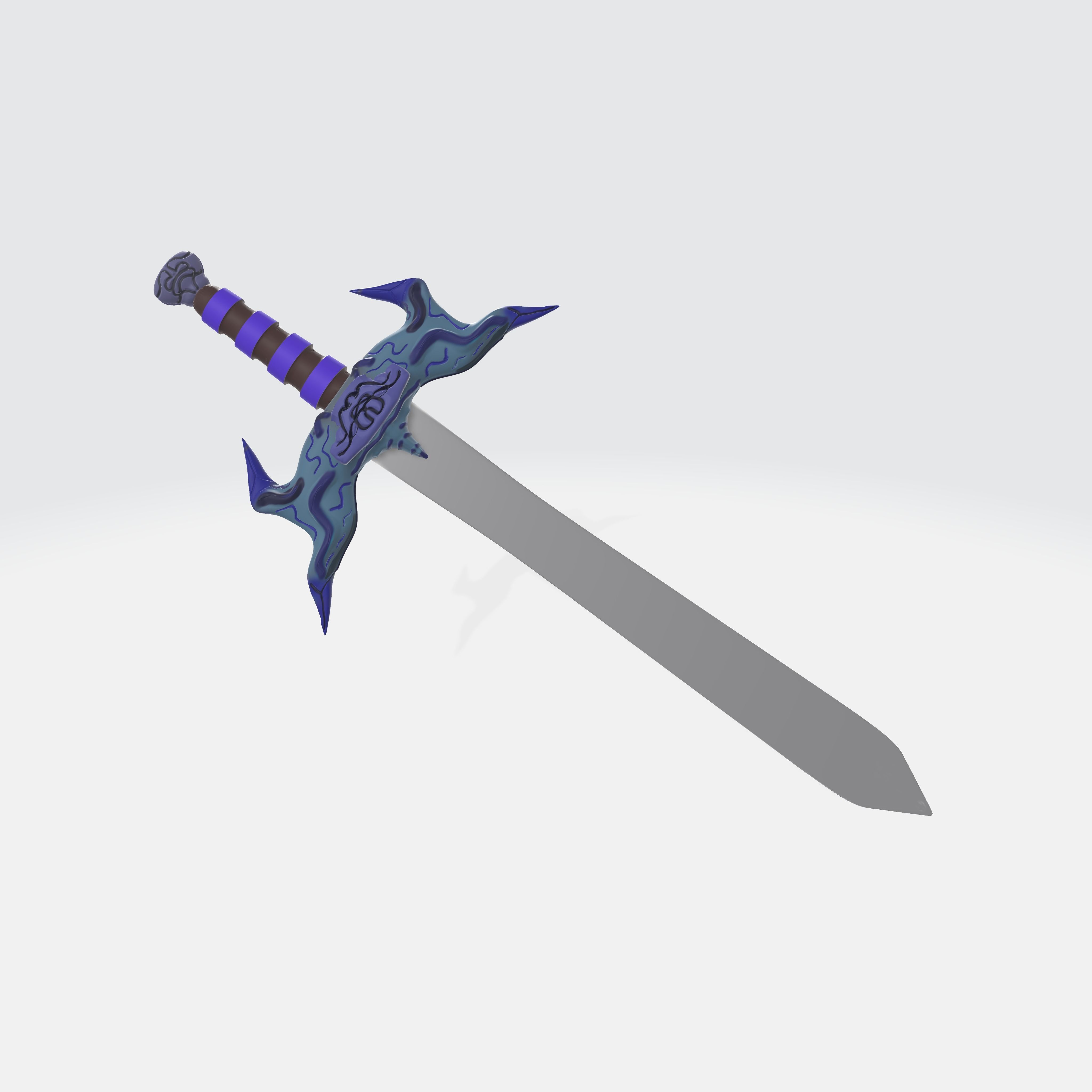Low poly sword Low-poly 3D model_1