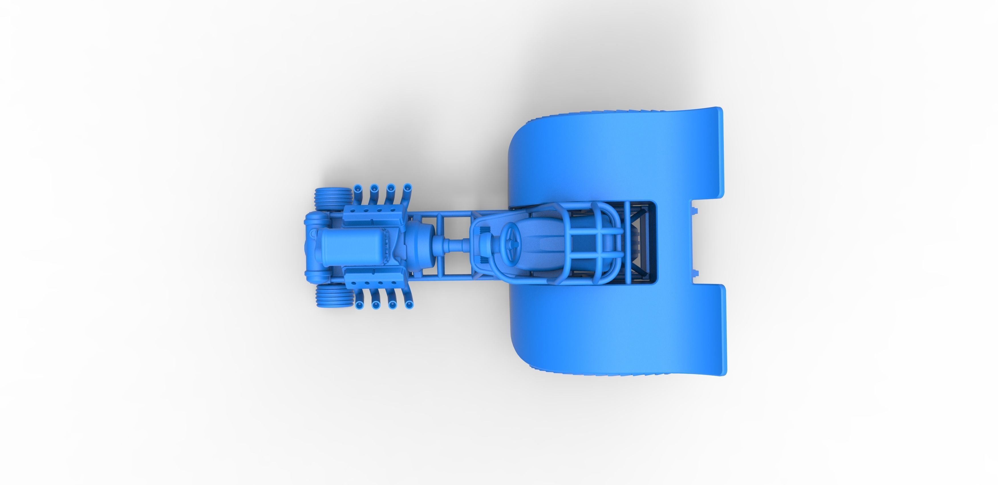 Fun short Super modified Pulling tractor Scale 1 to 25 3D print model_24