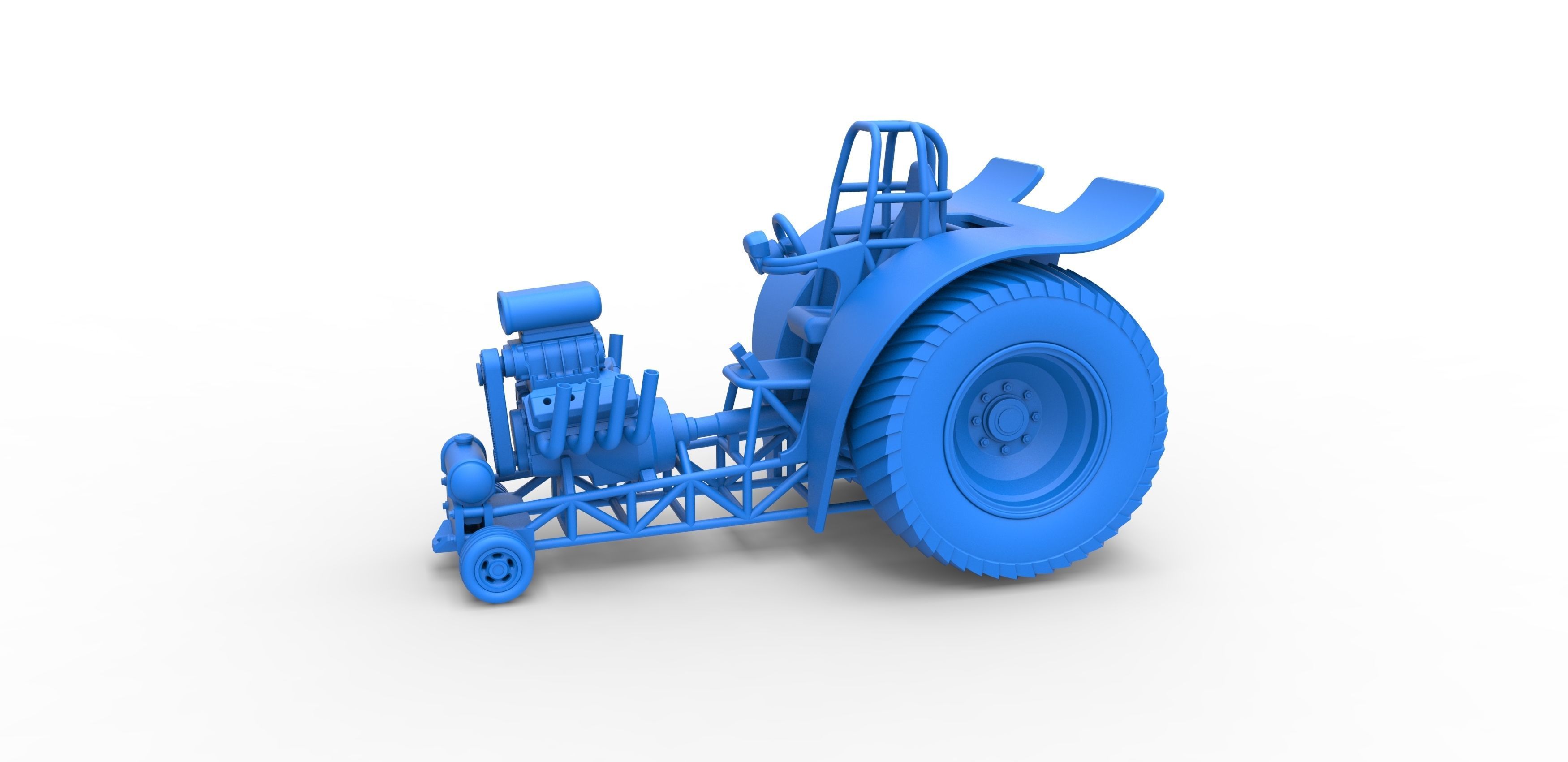 Fun short Super modified Pulling tractor Scale 1 to 25 3D print model_15