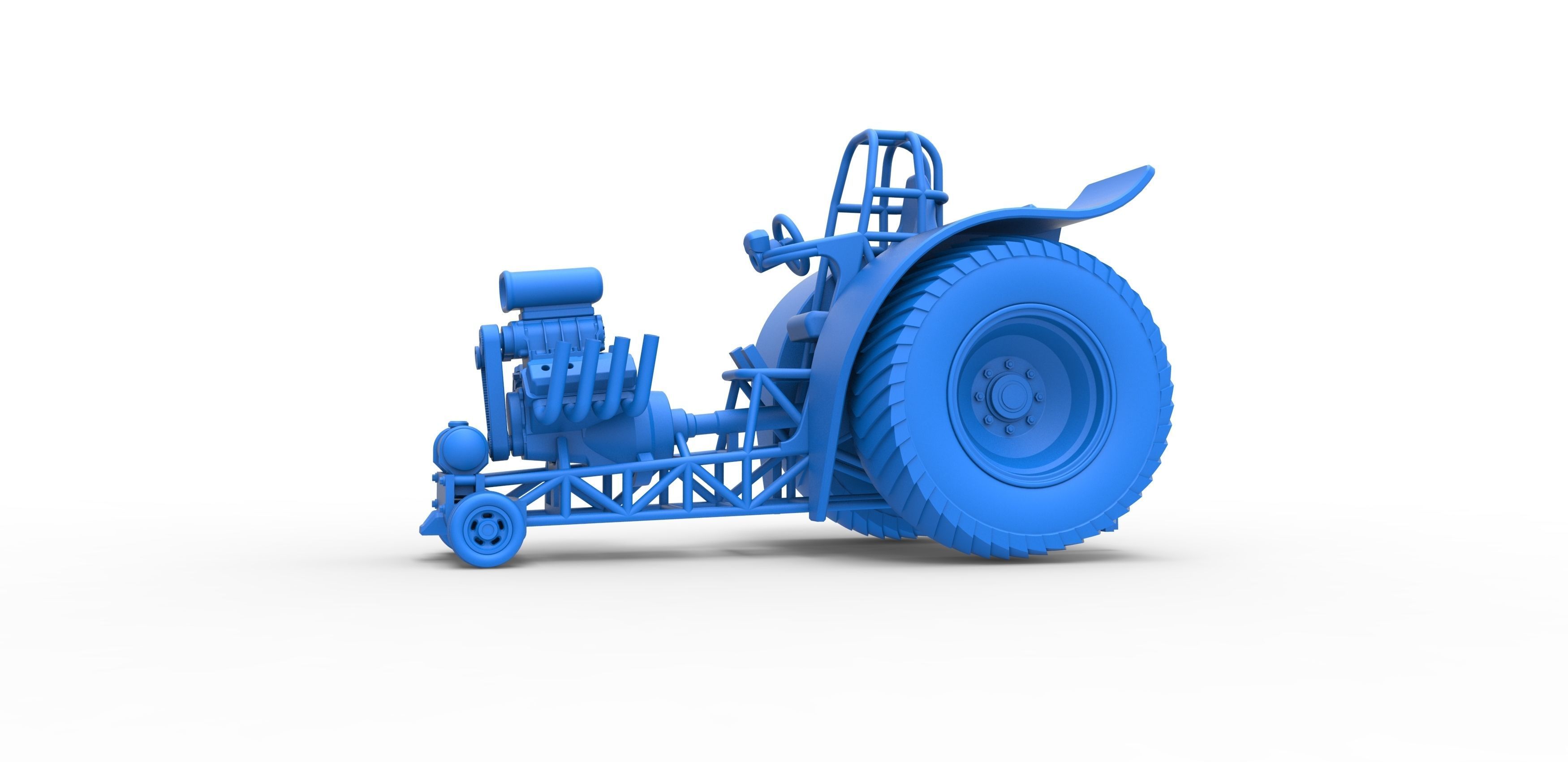 Fun short Super modified Pulling tractor Scale 1 to 25 3D print model_17