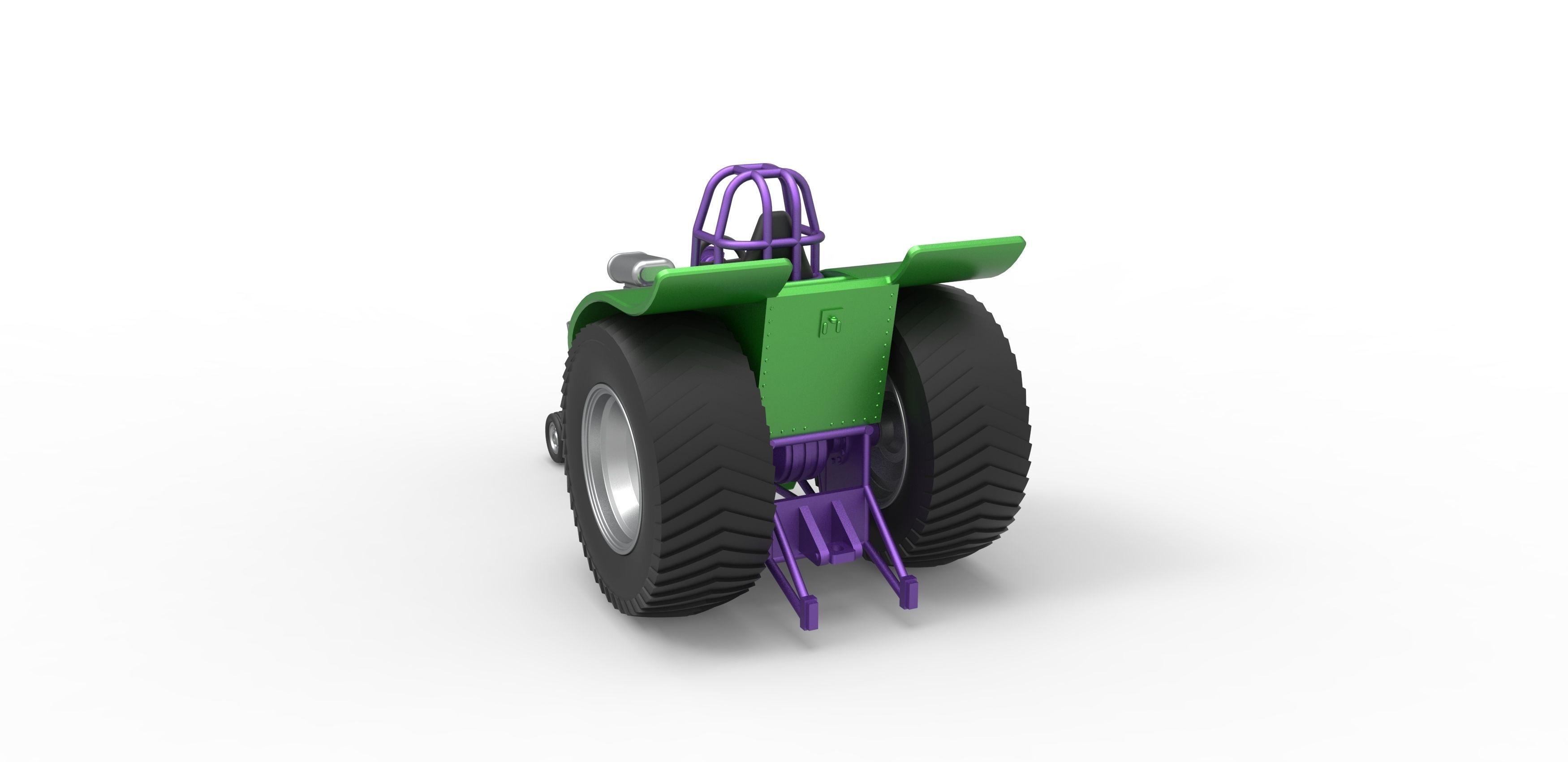 Fun short Super modified Pulling tractor Scale 1 to 25 3D print model_12