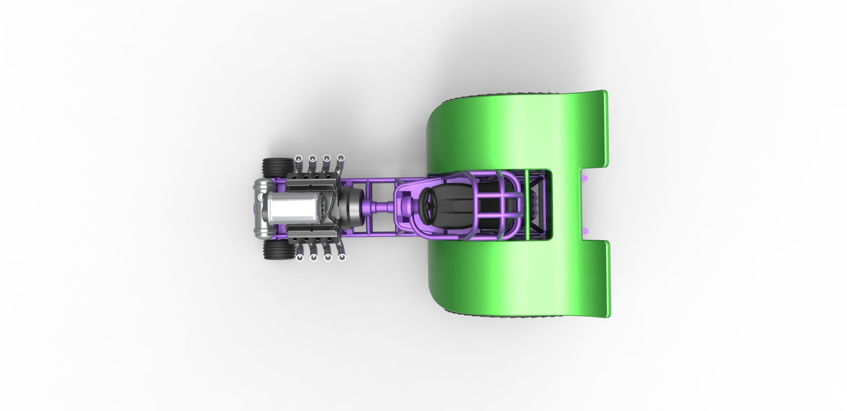 Fun short Super modified Pulling tractor Scale 1 to 25 3D print model_10
