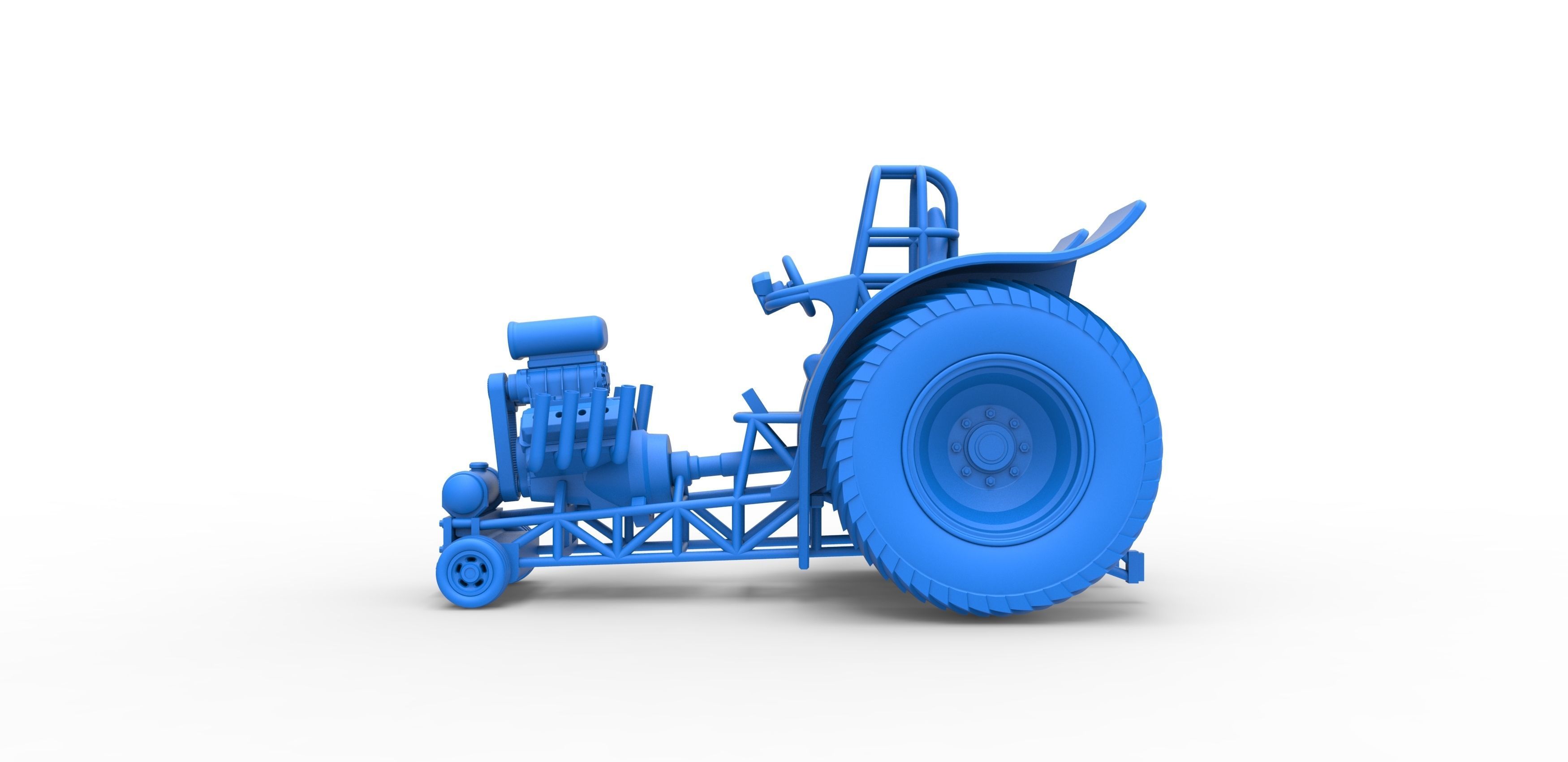 Fun short Super modified Pulling tractor Scale 1 to 25 3D print model_22