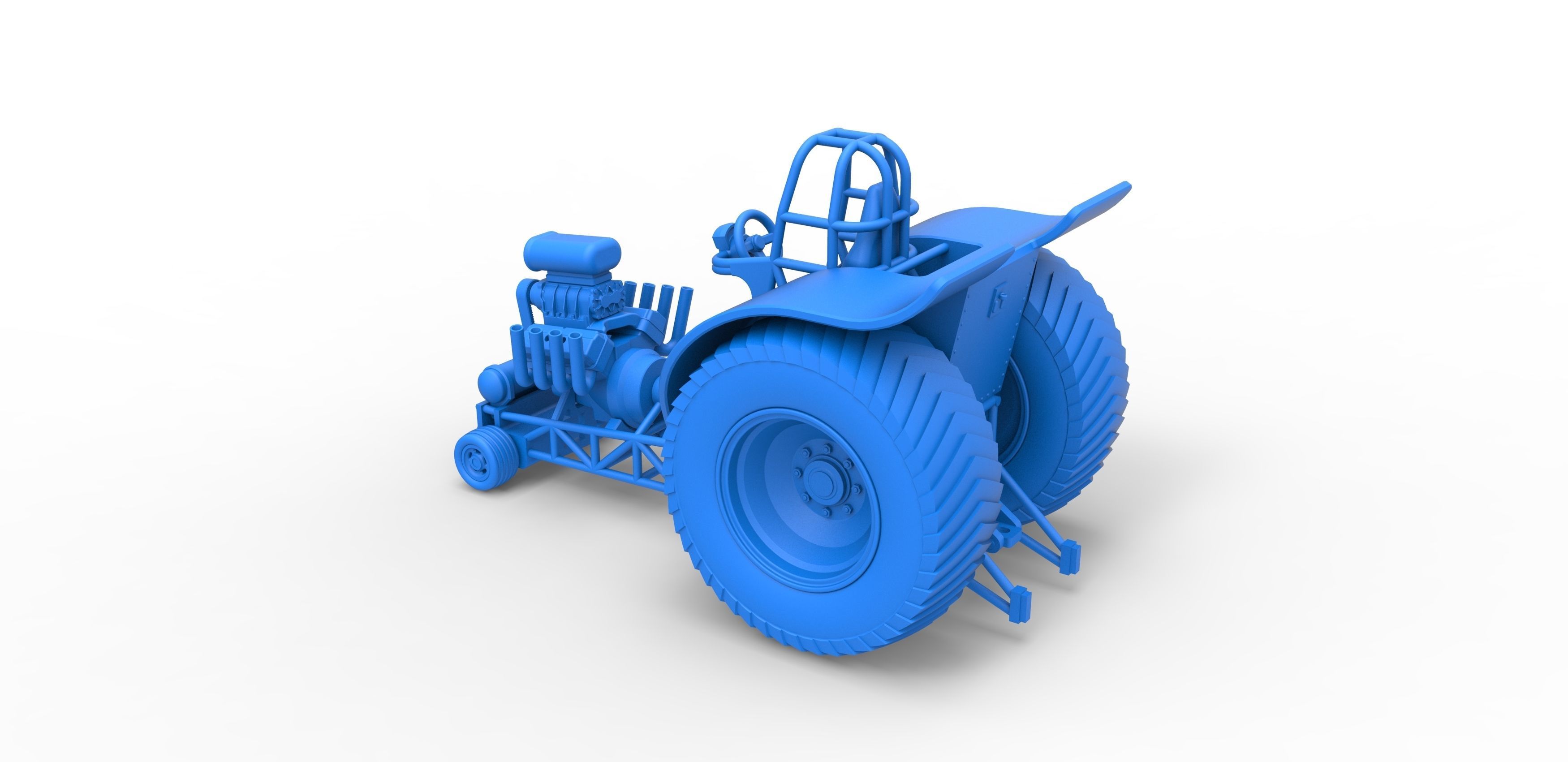 Fun short Super modified Pulling tractor Scale 1 to 25 3D print model_25