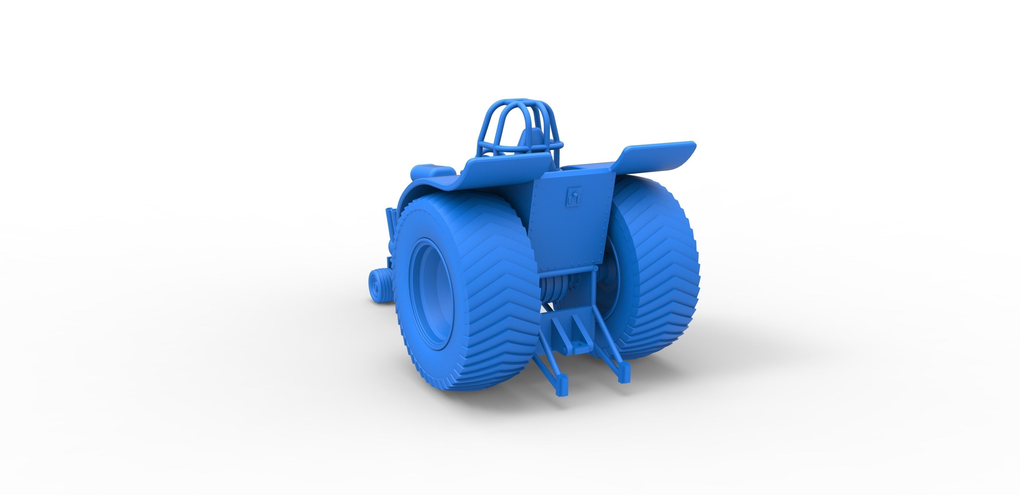 Fun short Super modified Pulling tractor Scale 1 to 25 3D print model_26