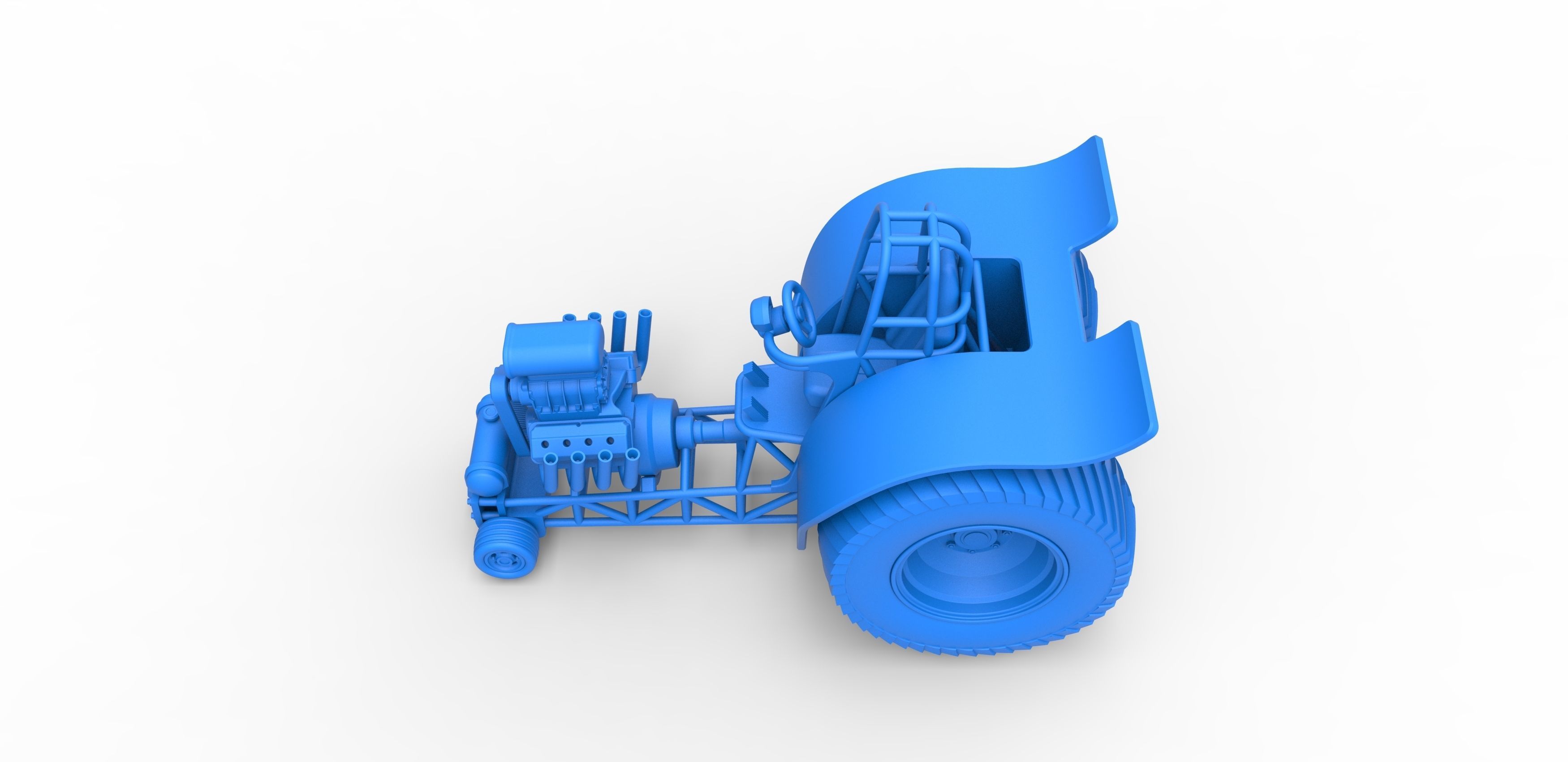 Fun short Super modified Pulling tractor Scale 1 to 25 3D print model_23