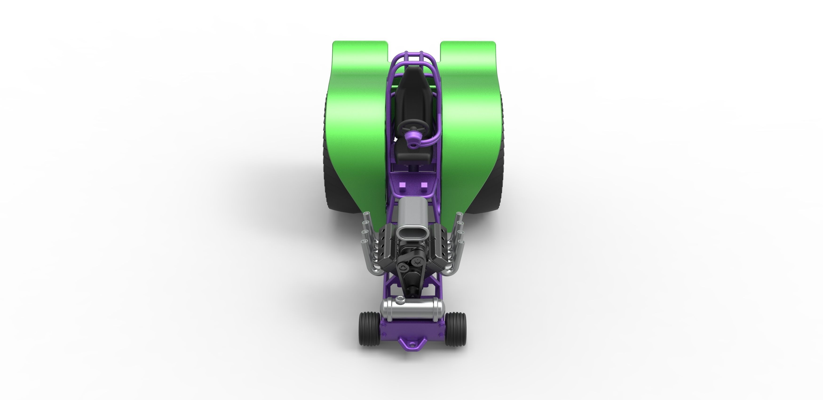 Fun short Super modified Pulling tractor Scale 1 to 25 3D print model_6