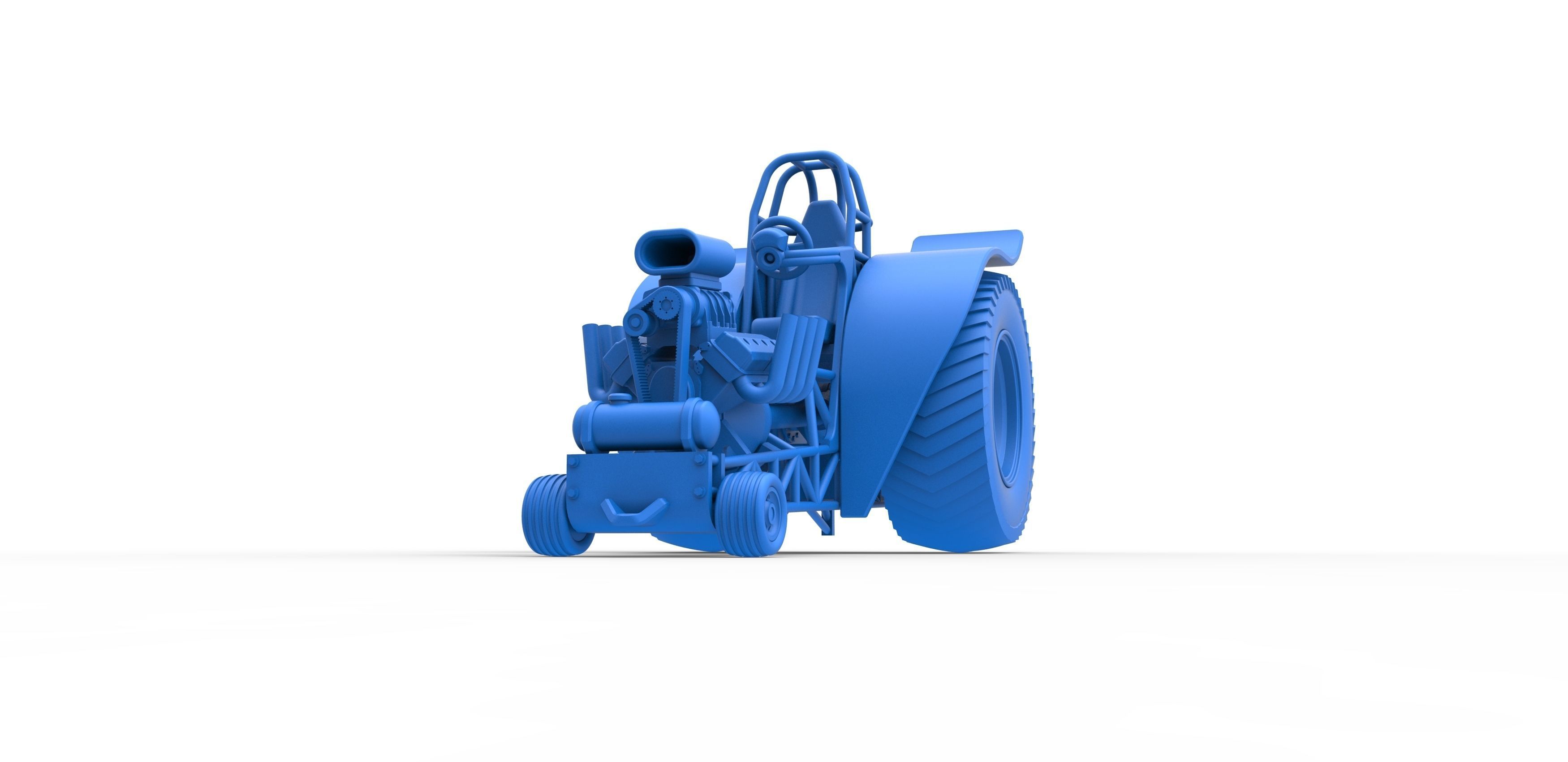 Fun short Super modified Pulling tractor Scale 1 to 25 3D print model_19