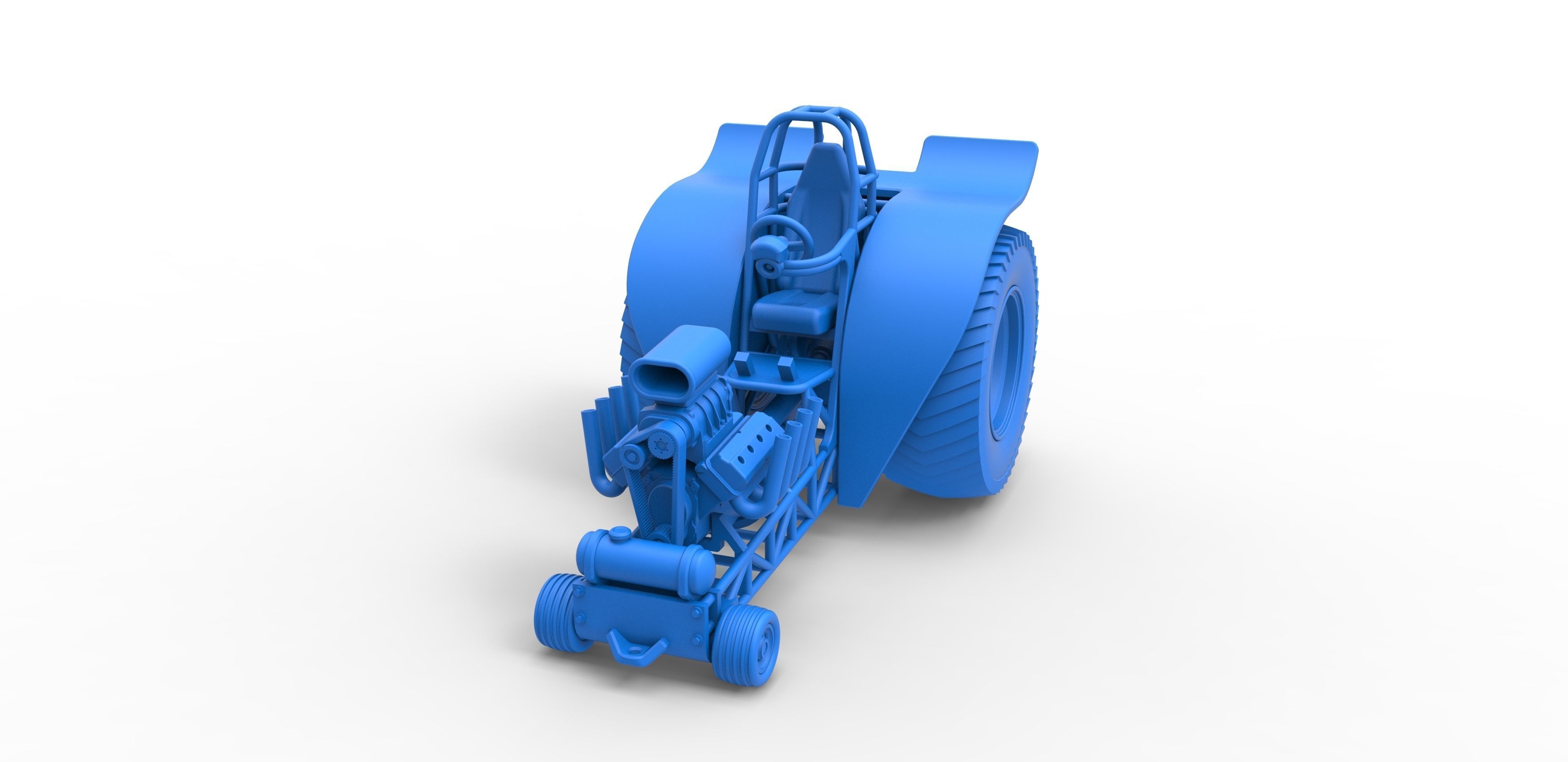 Fun short Super modified Pulling tractor Scale 1 to 25 3D print model_18