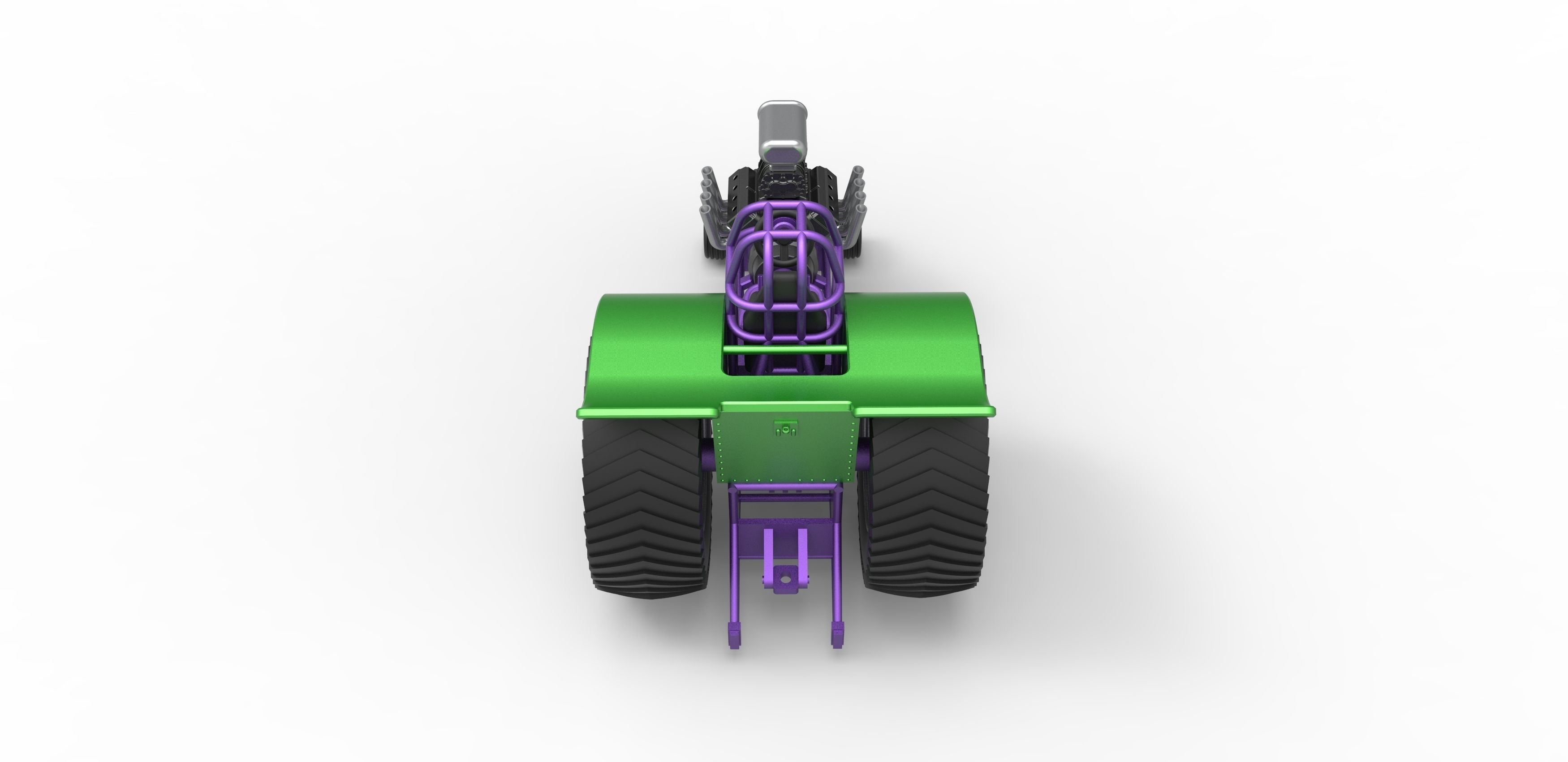 Fun short Super modified Pulling tractor Scale 1 to 25 3D print model_13
