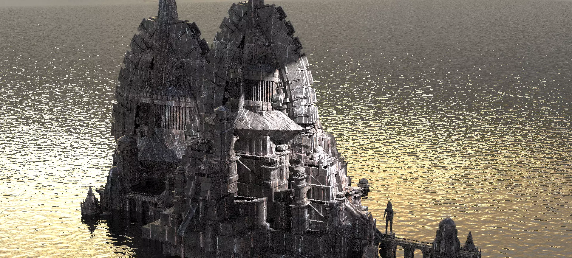 Wizards Dark Fortress 2 Kit bash 3D model_0