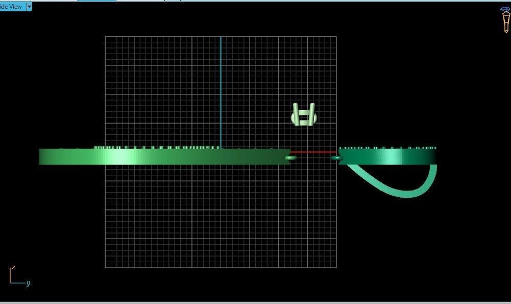 evening drop pendant with square stones 420 3D print model 3D print model_28