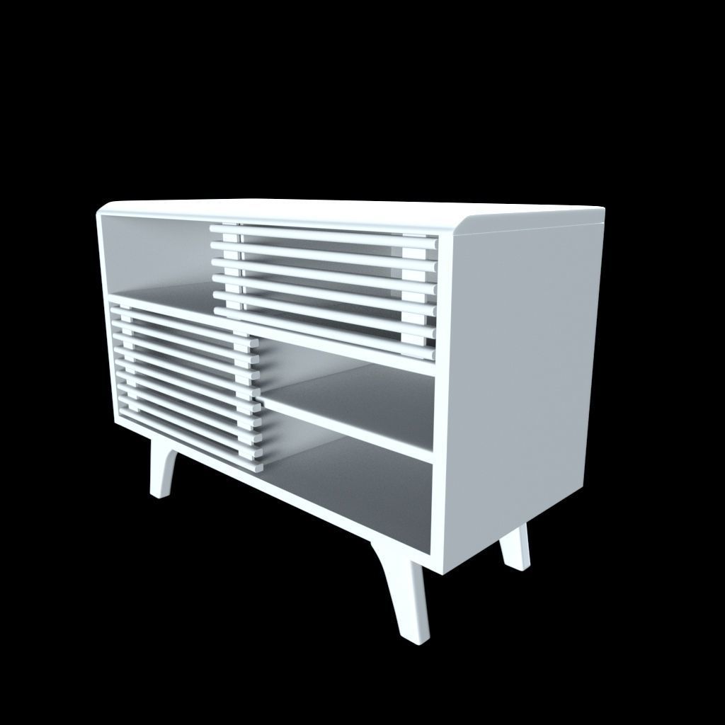 Display stand tv stand Low-poly 3D model_7