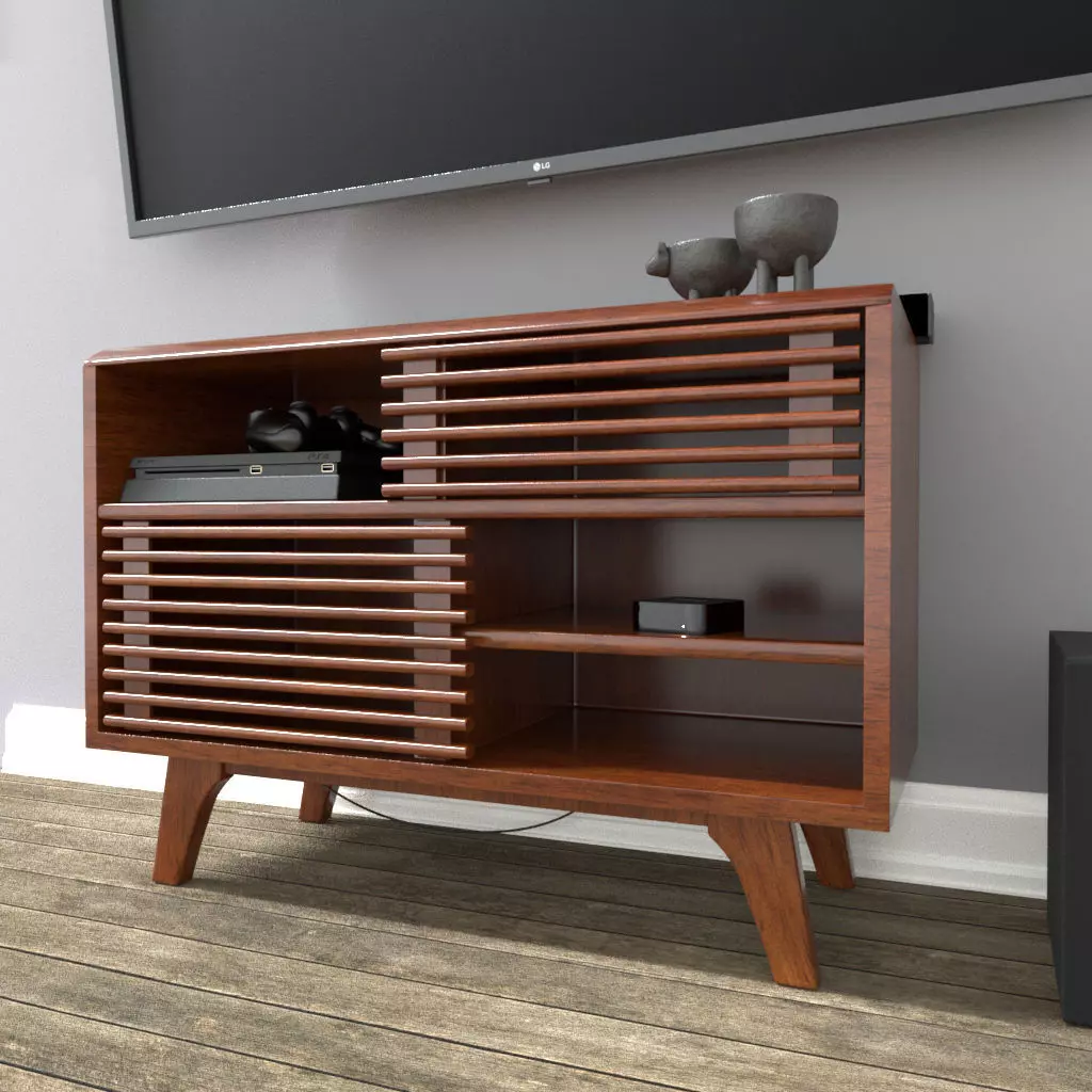 Display stand tv stand Low-poly 3D model_0