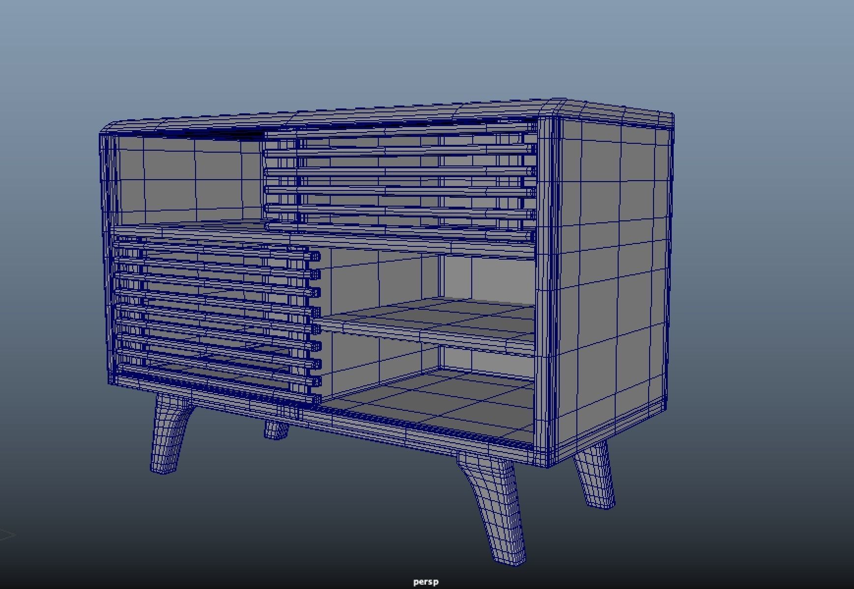 Display stand tv stand Low-poly 3D model_8