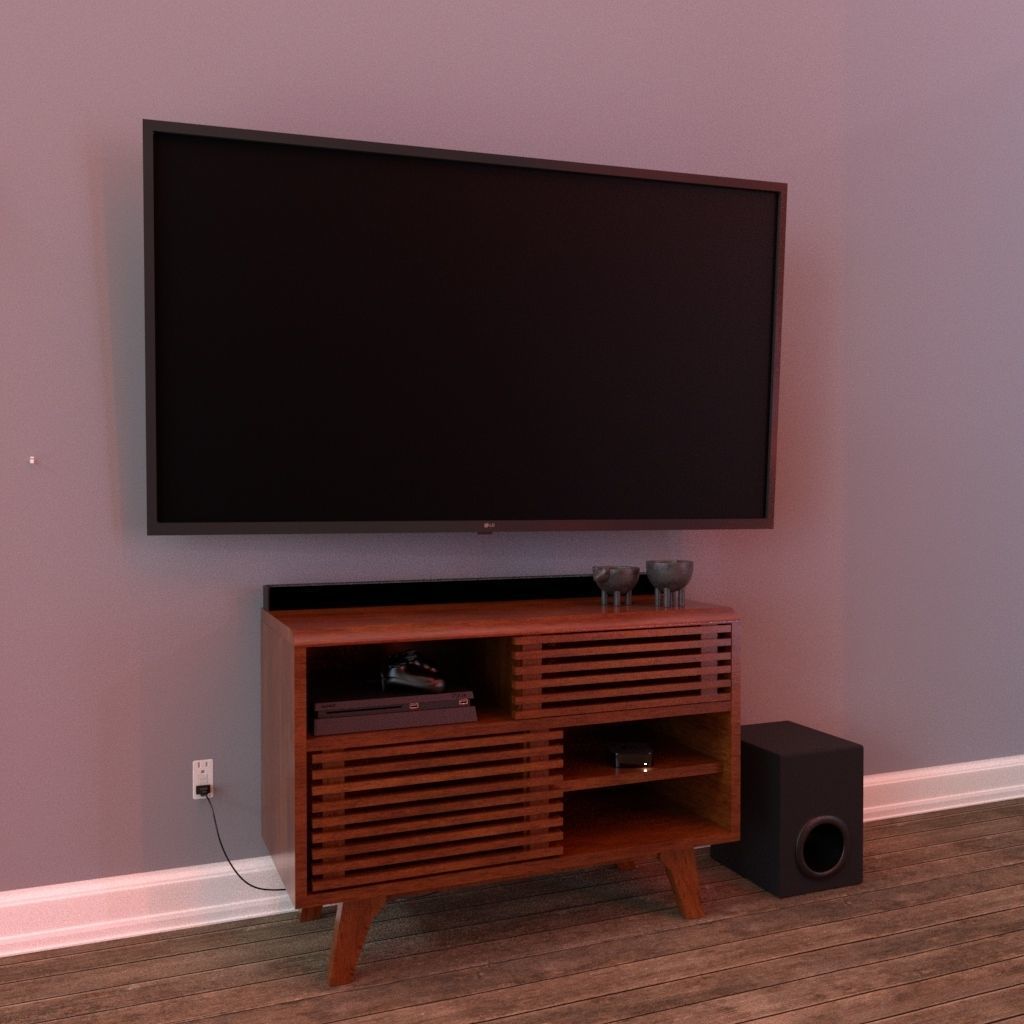 Display stand tv stand Low-poly 3D model_10