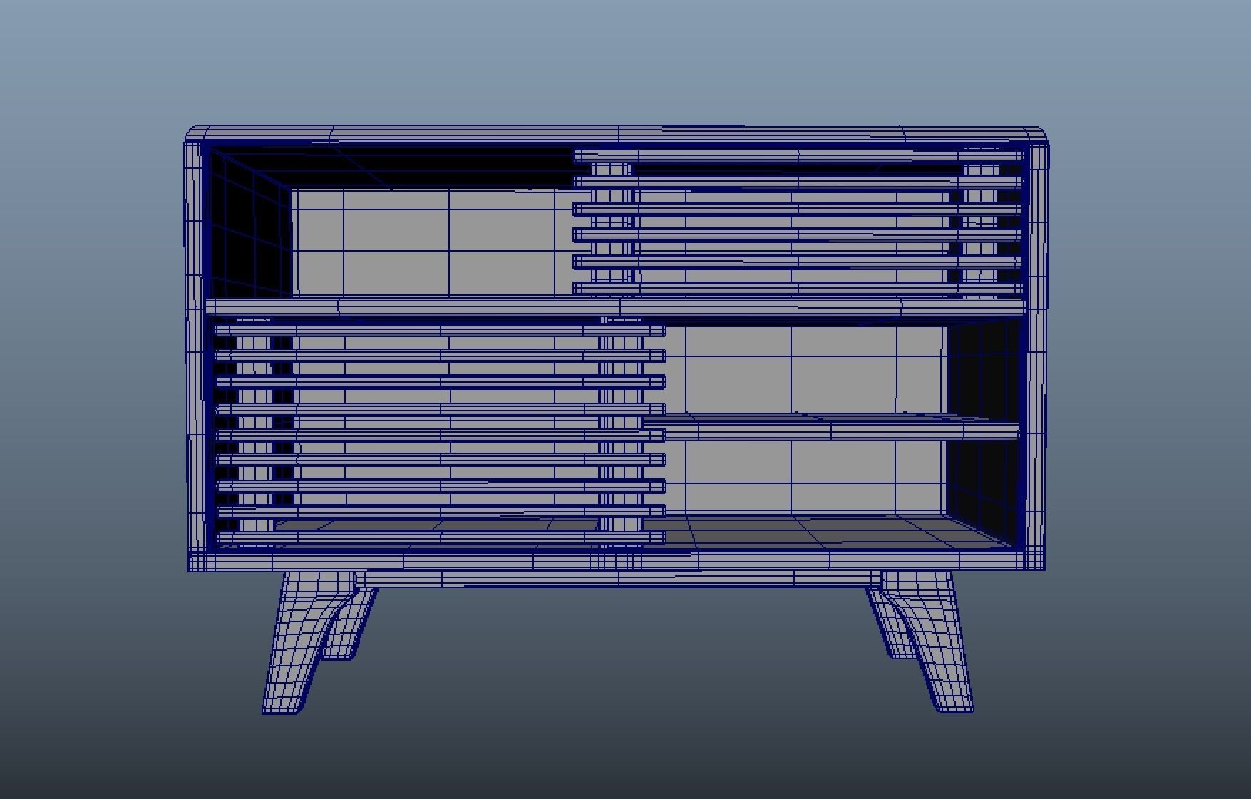 Display stand tv stand Low-poly 3D model_9