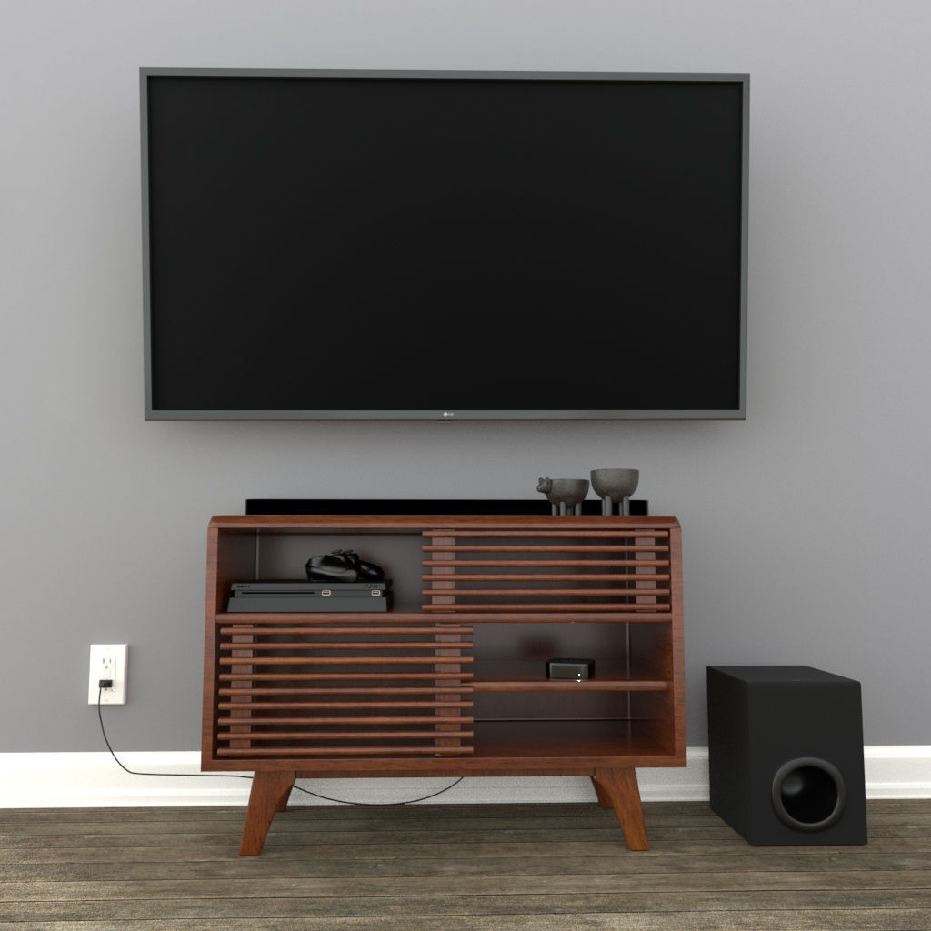 Display stand tv stand Low-poly 3D model_3