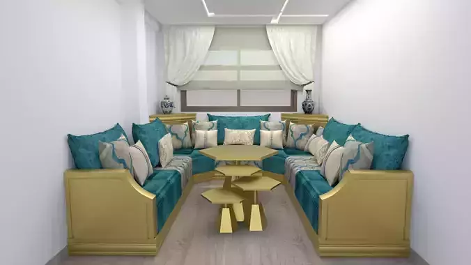 living room morocco  moderne 3D print model