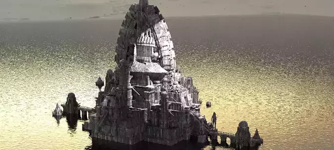 Hyborian Wizard City 1 Kit bash 3D model