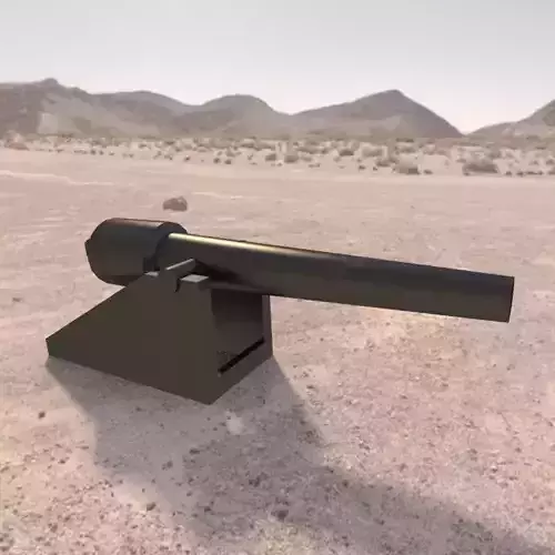 Parrot gun Civil War 200 pound low poly Low-poly 3D model
