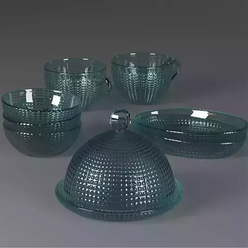 negin glass bowl Low-poly 3D model