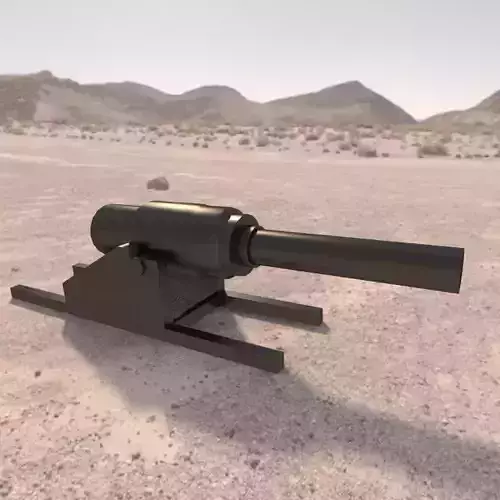 vavasseur gun Civil War low poly Low-poly 3D model