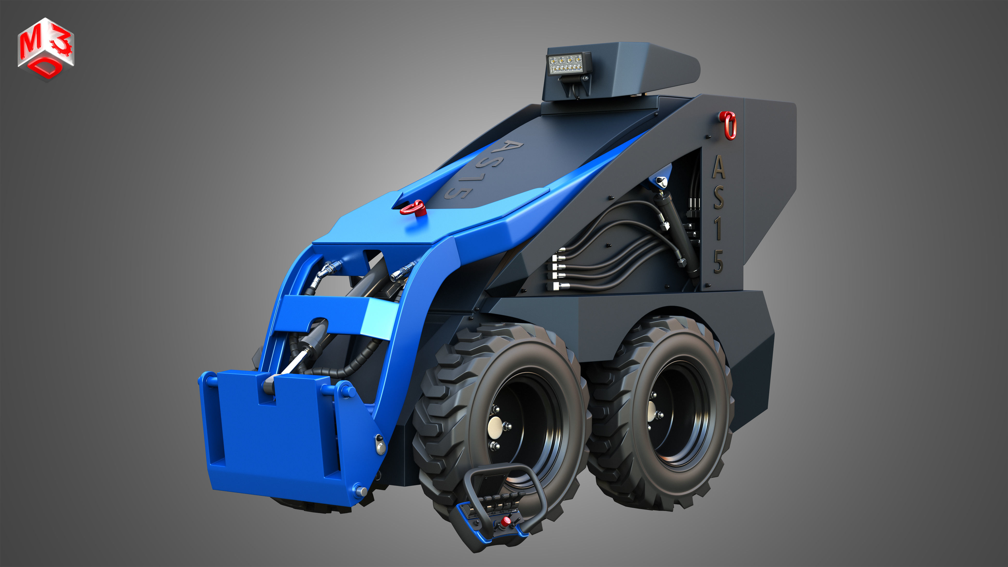 AS15 - Mini Skid Steer 3D model_1
