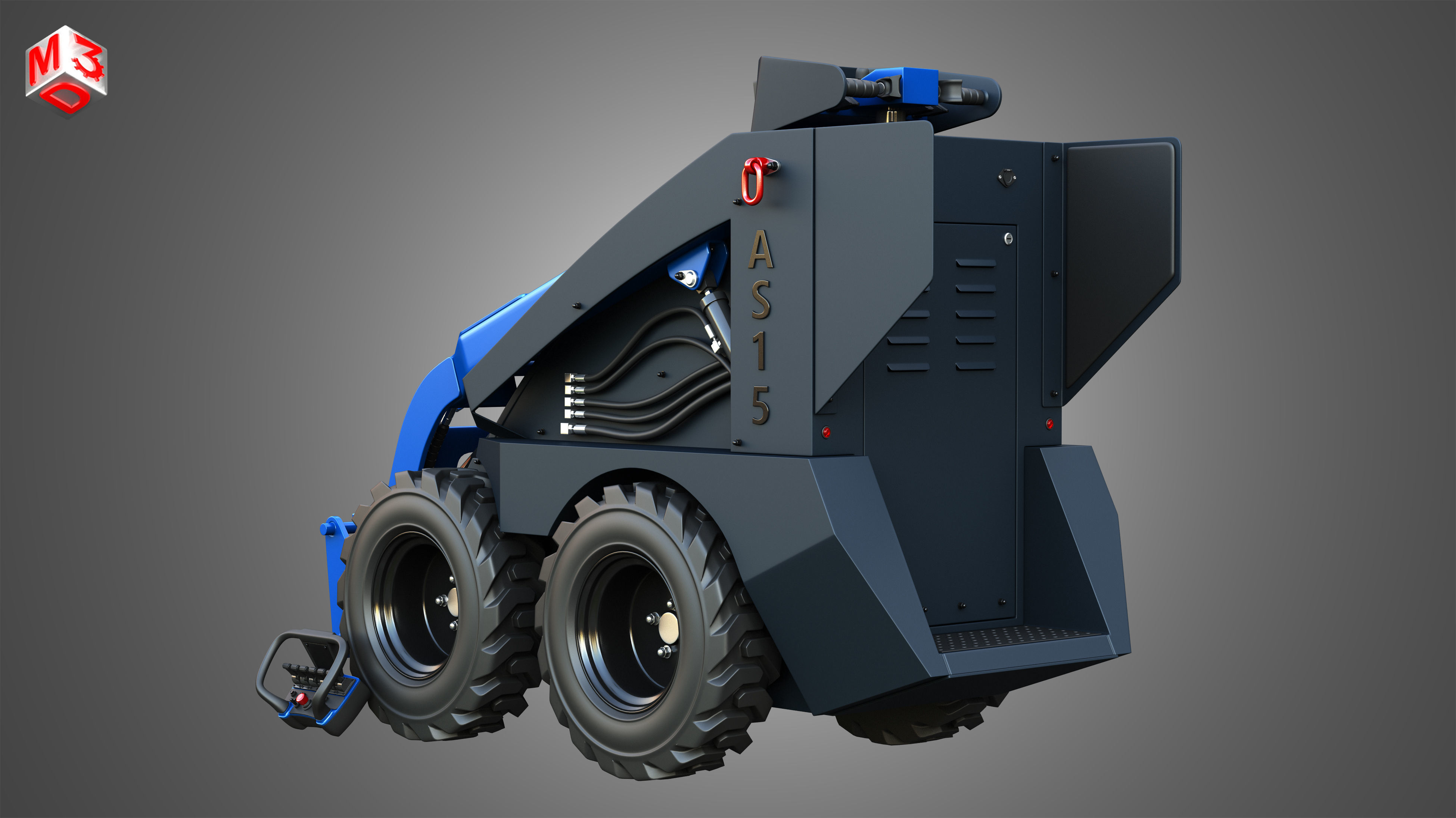 AS15 - Mini Skid Steer 3D model_7
