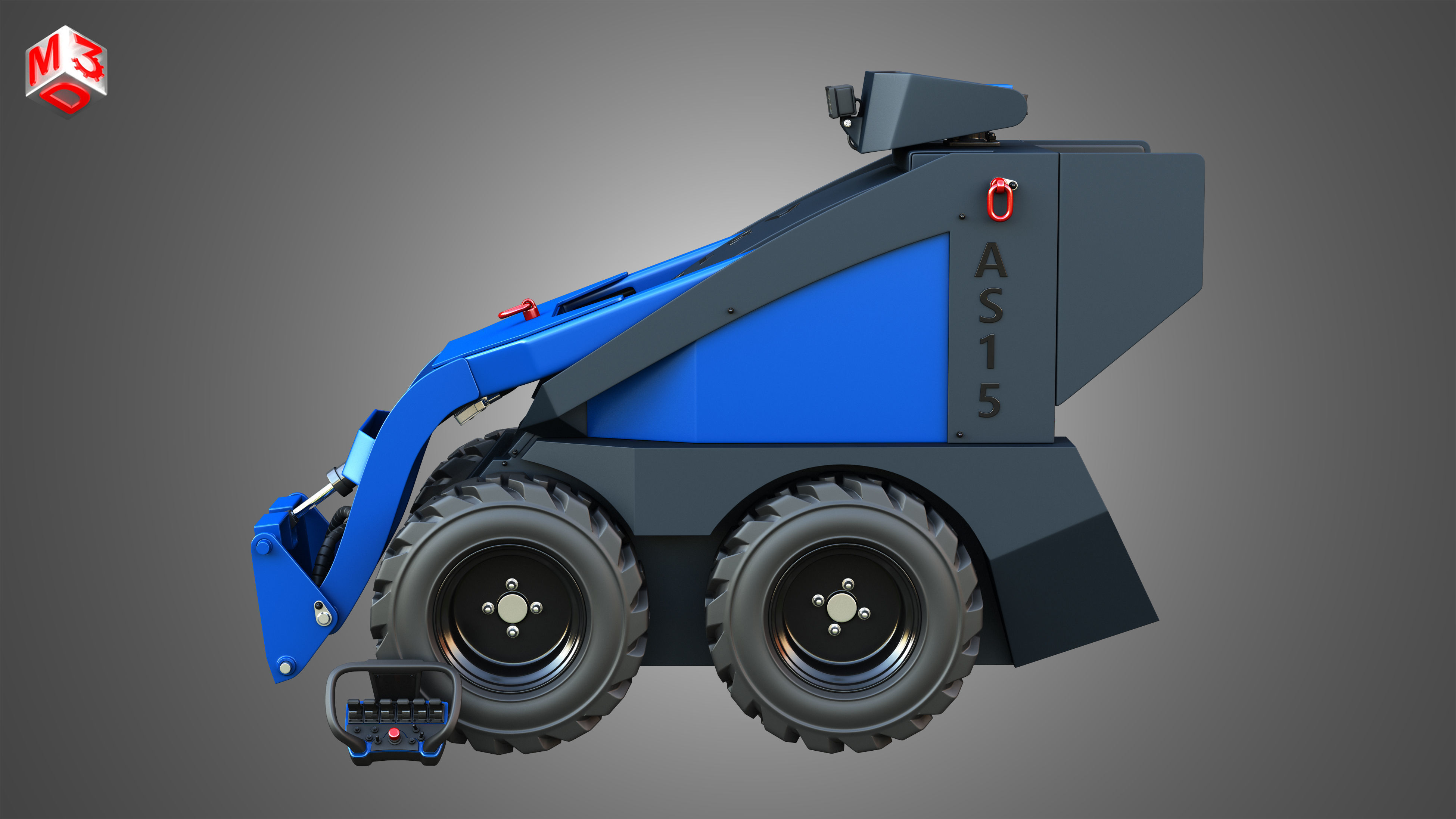 AS15 - Mini Skid Steer 3D model_8