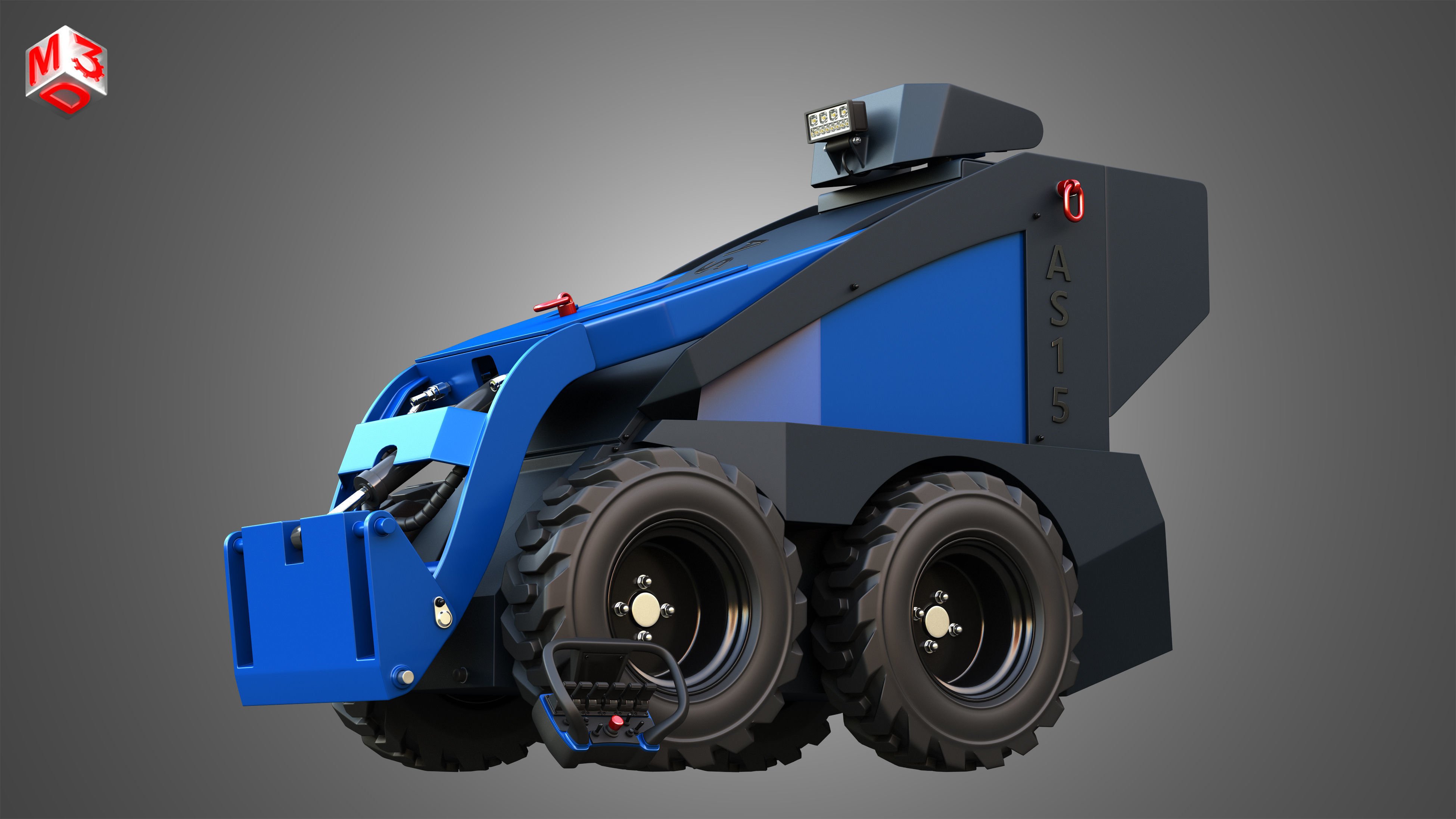 AS15 - Mini Skid Steer 3D model_10