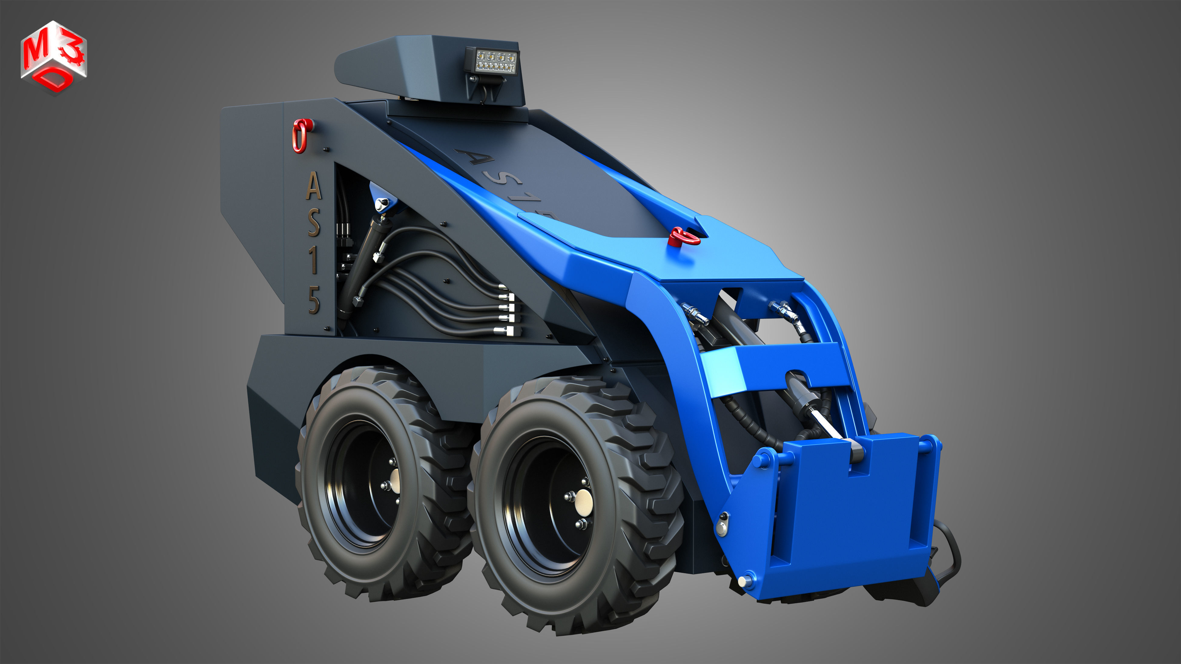 AS15 - Mini Skid Steer 3D model_5