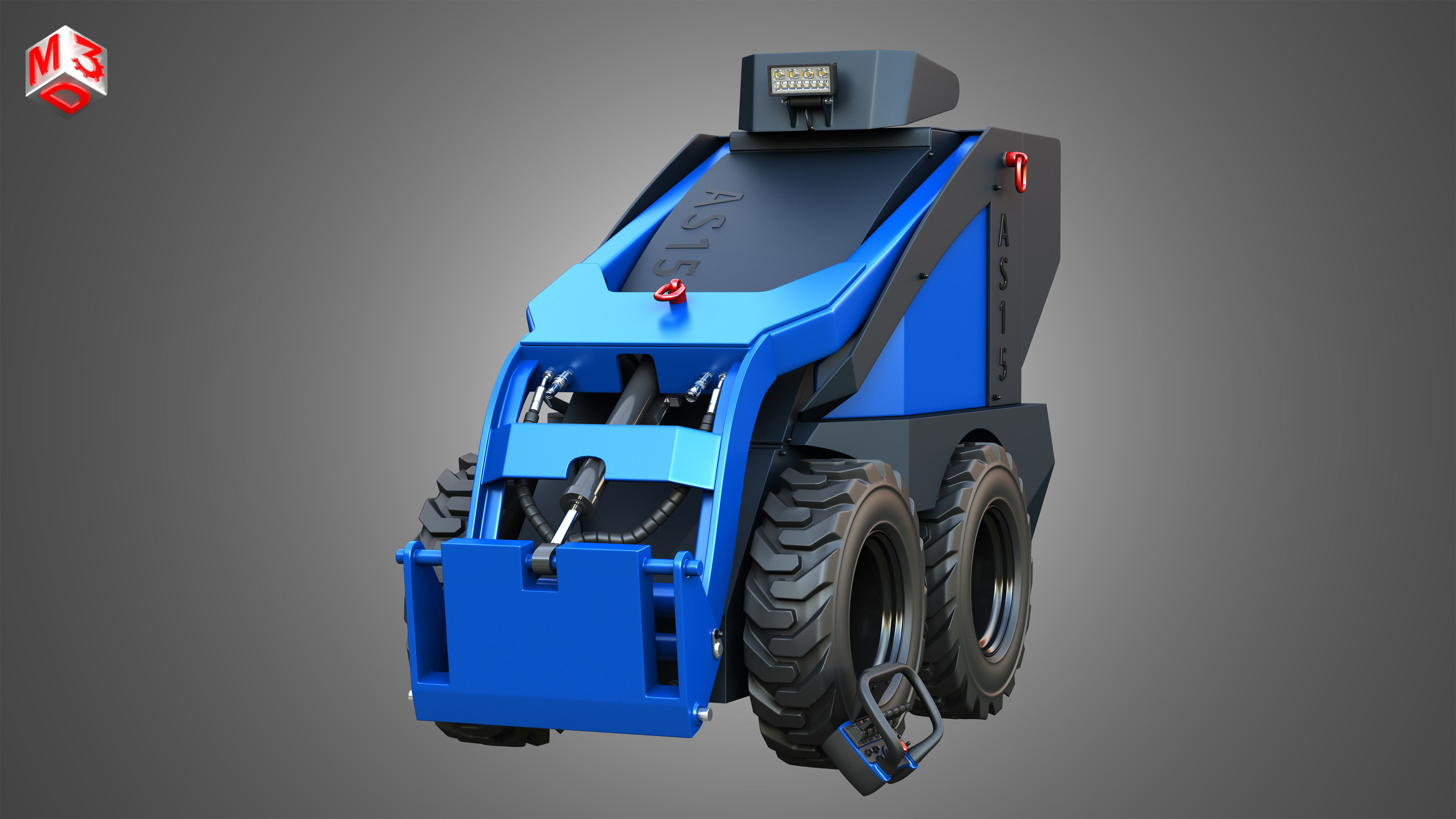 AS15 - Mini Skid Steer 3D model_14