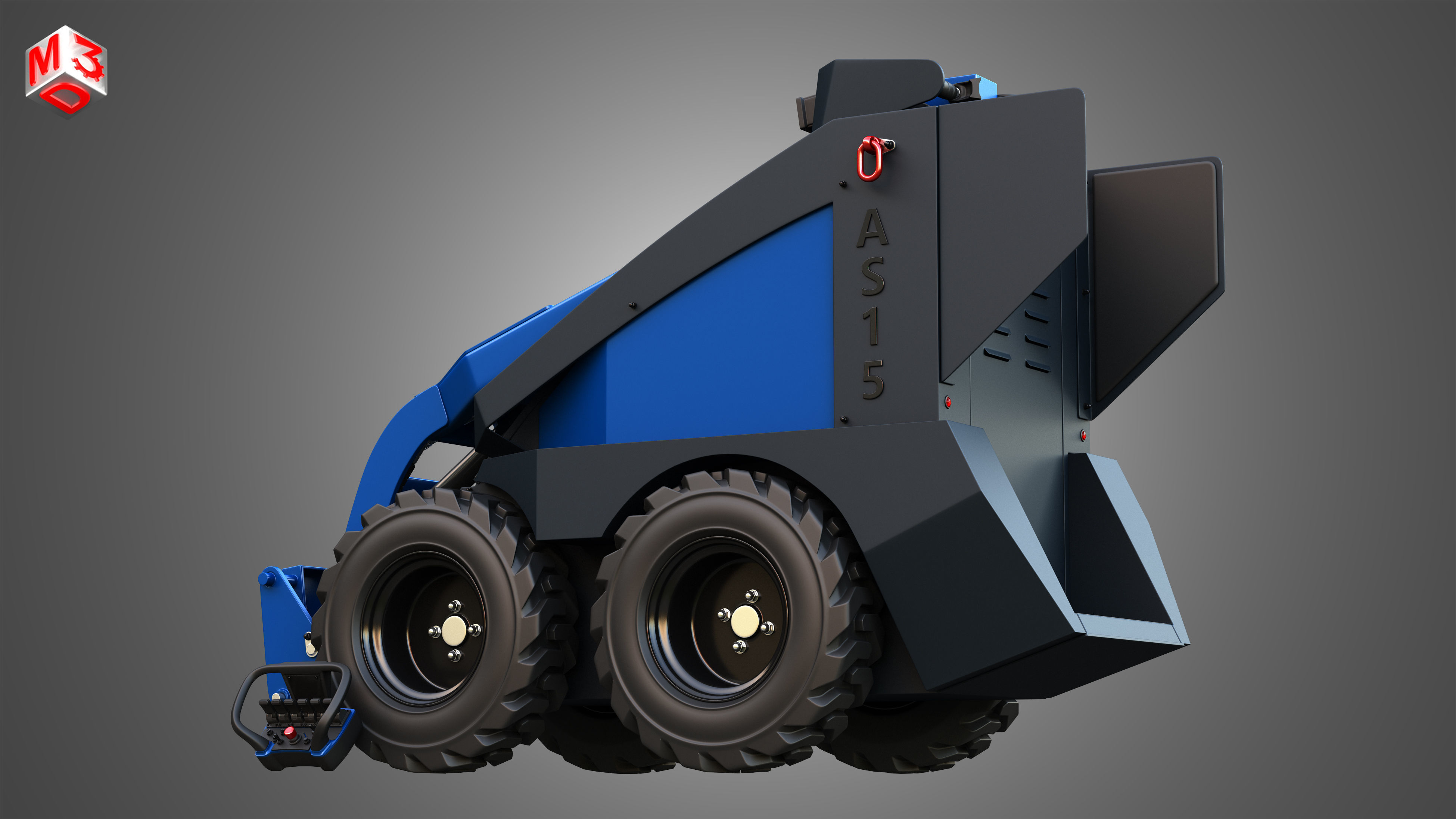 AS15 - Mini Skid Steer 3D model_13