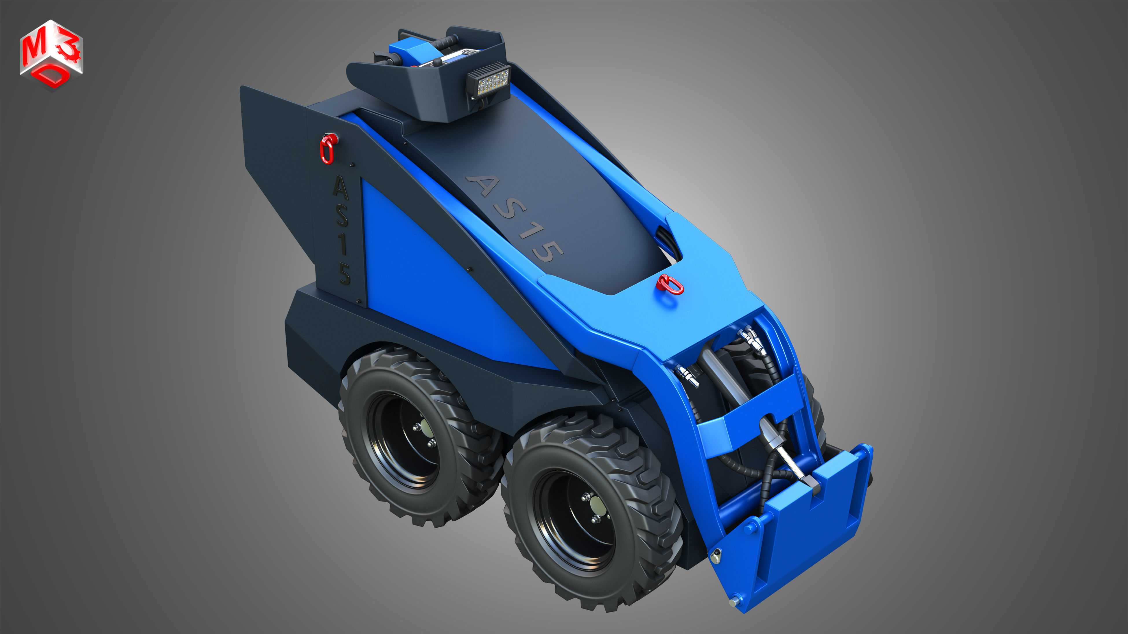 AS15 - Mini Skid Steer 3D model_18