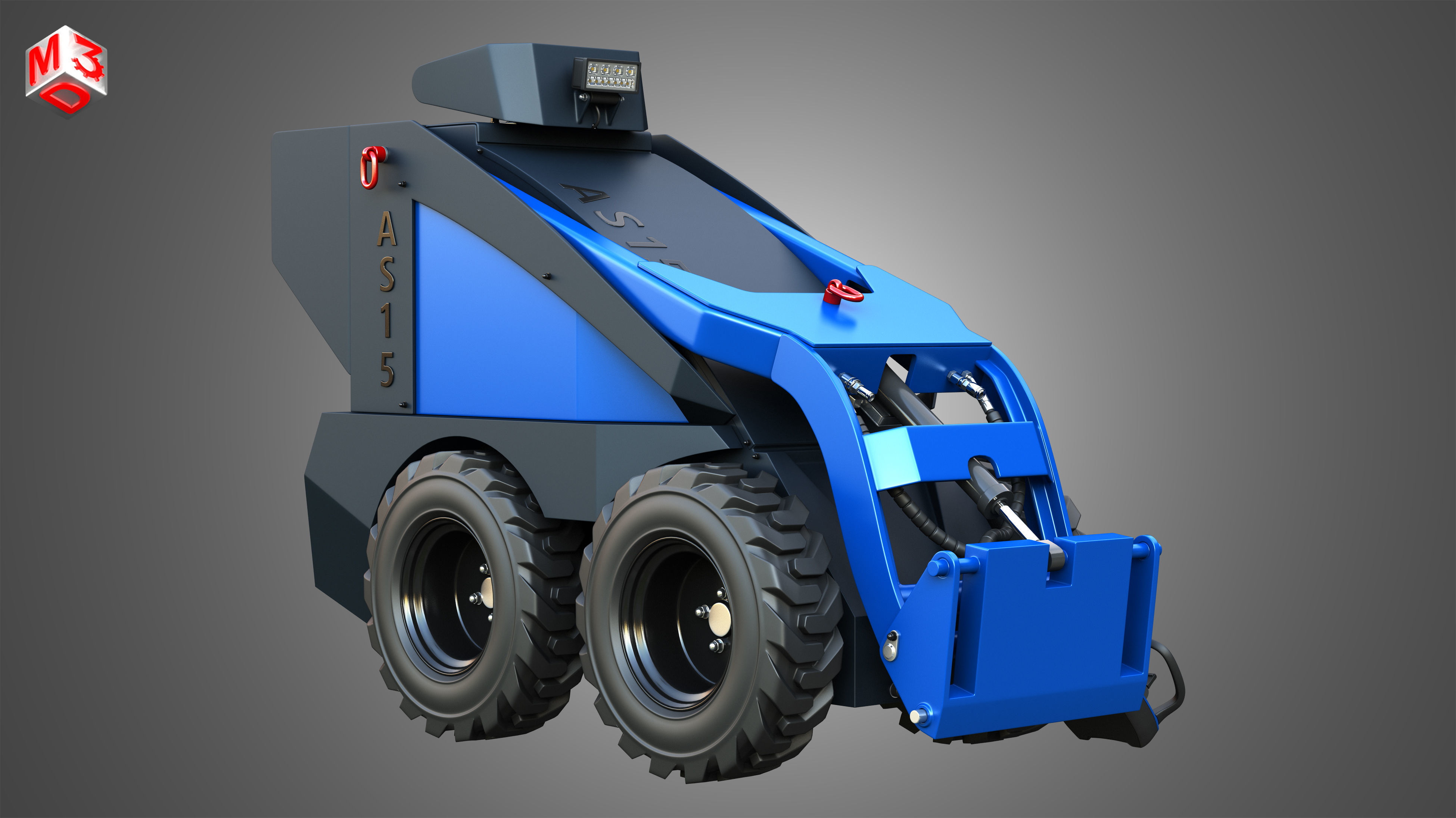 AS15 - Mini Skid Steer 3D model_4