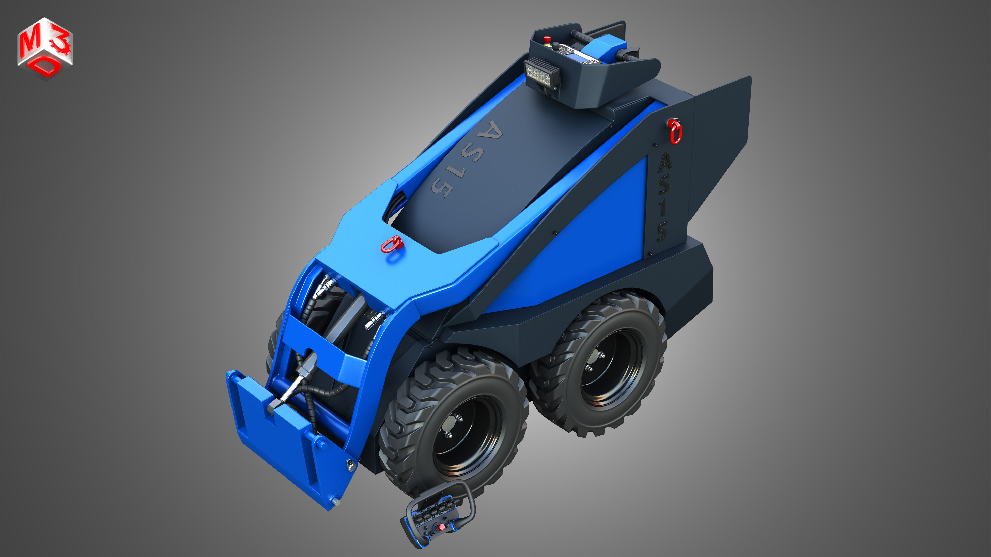 AS15 - Mini Skid Steer 3D model_16