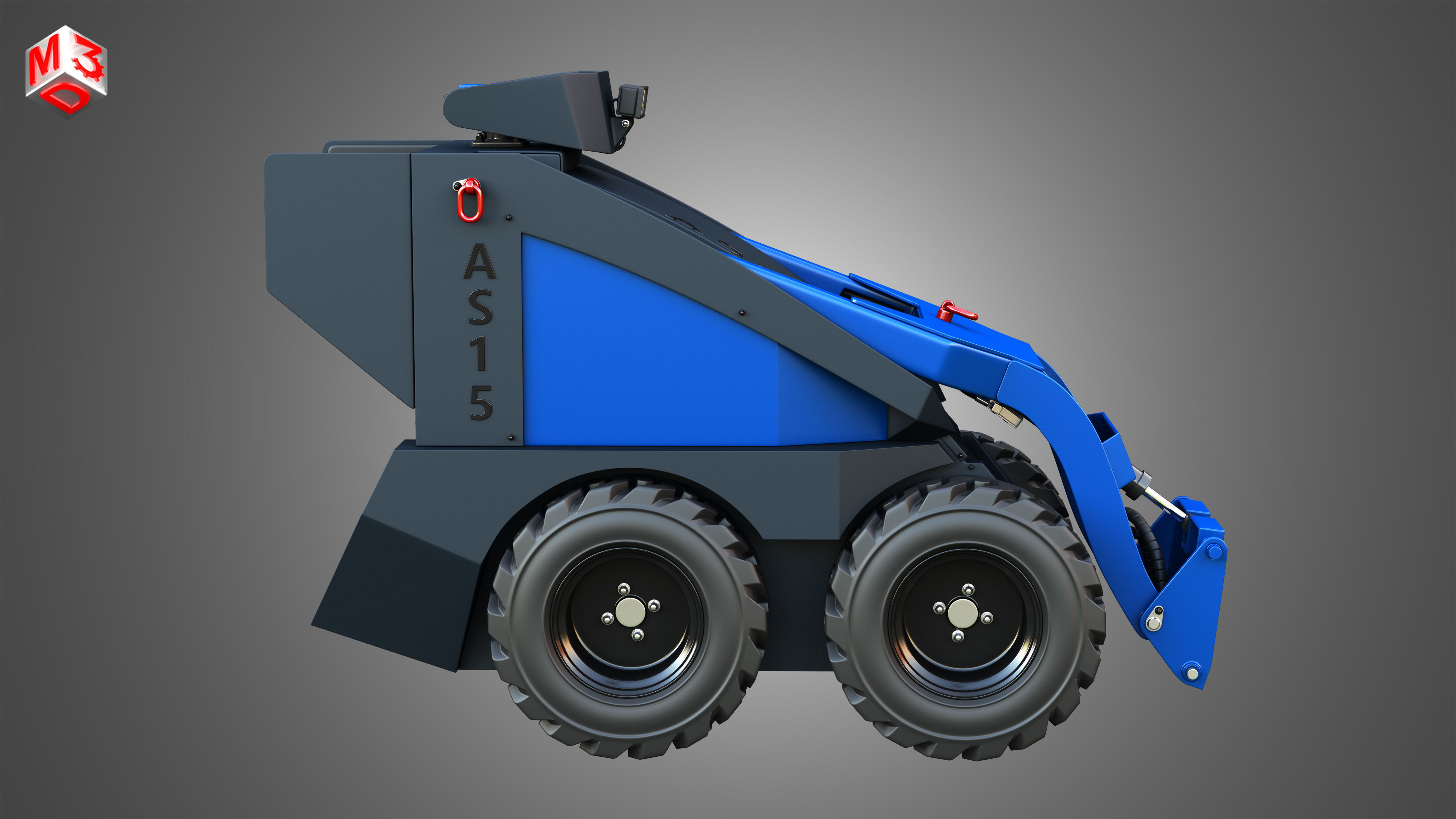 AS15 - Mini Skid Steer 3D model_9