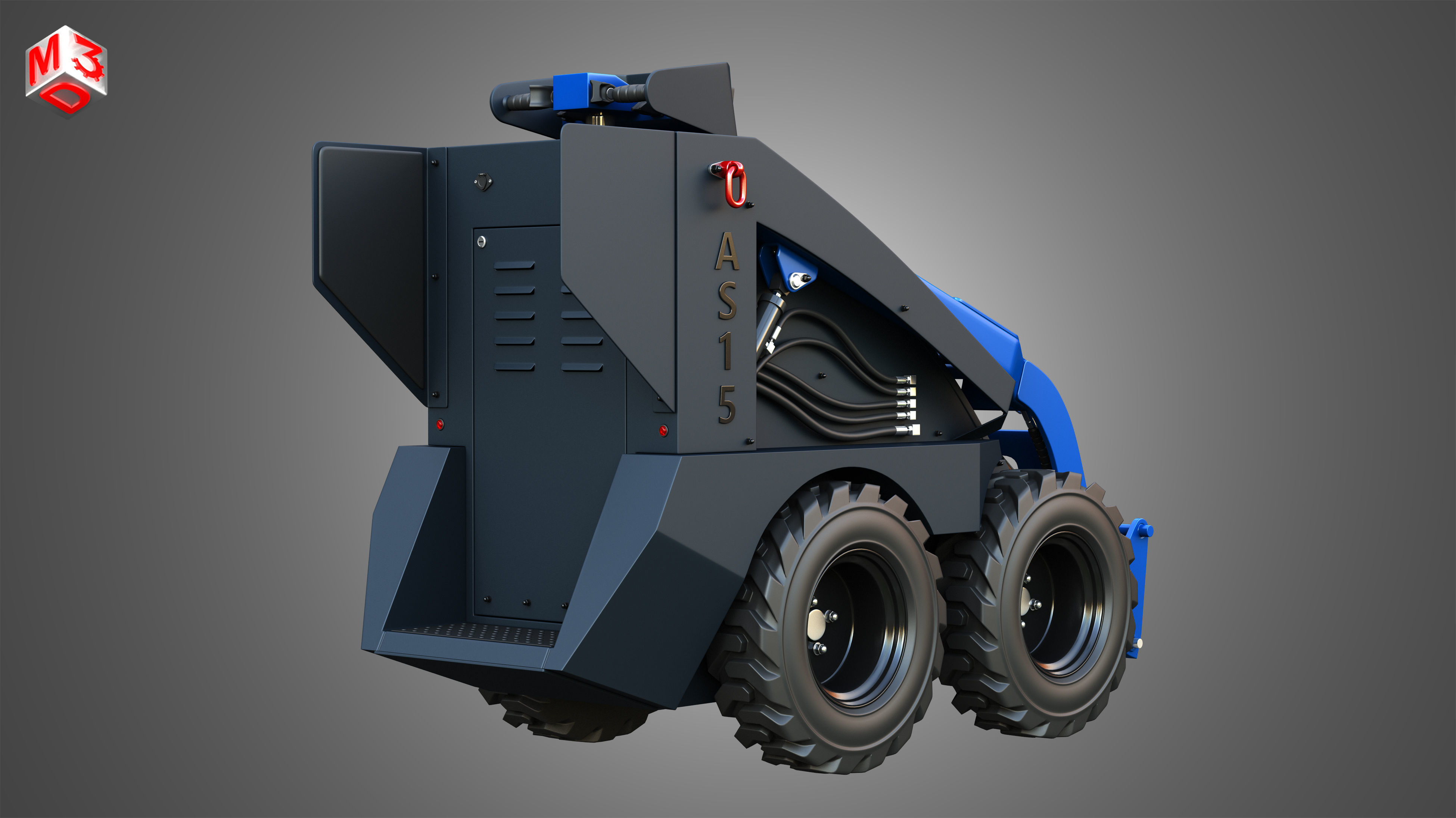 AS15 - Mini Skid Steer 3D model_3