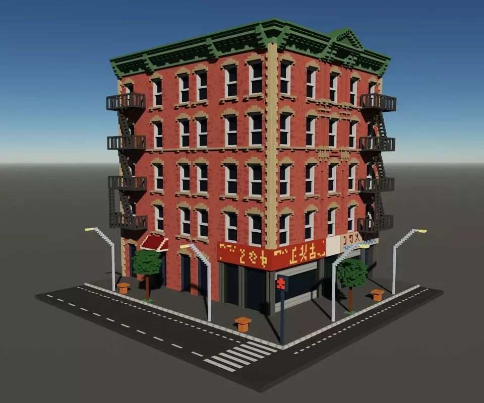 Pei house 3D model_0