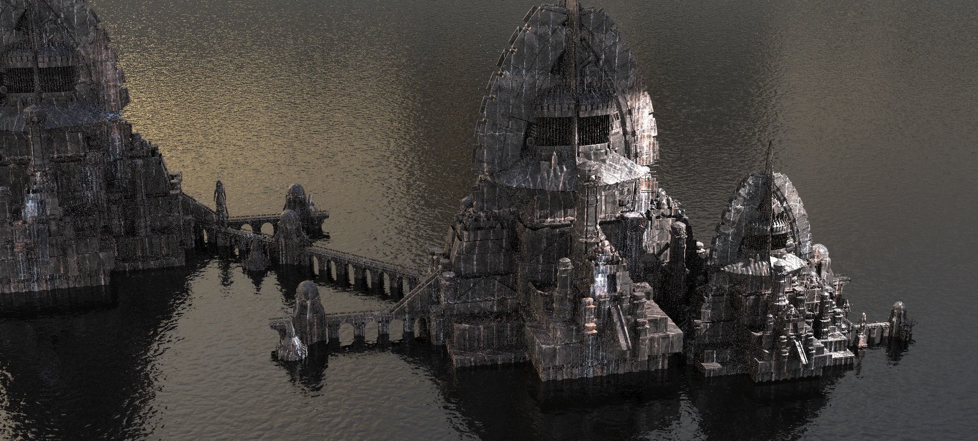 Hyborian Wizard City Extended civilization Kit bash  3D model_1