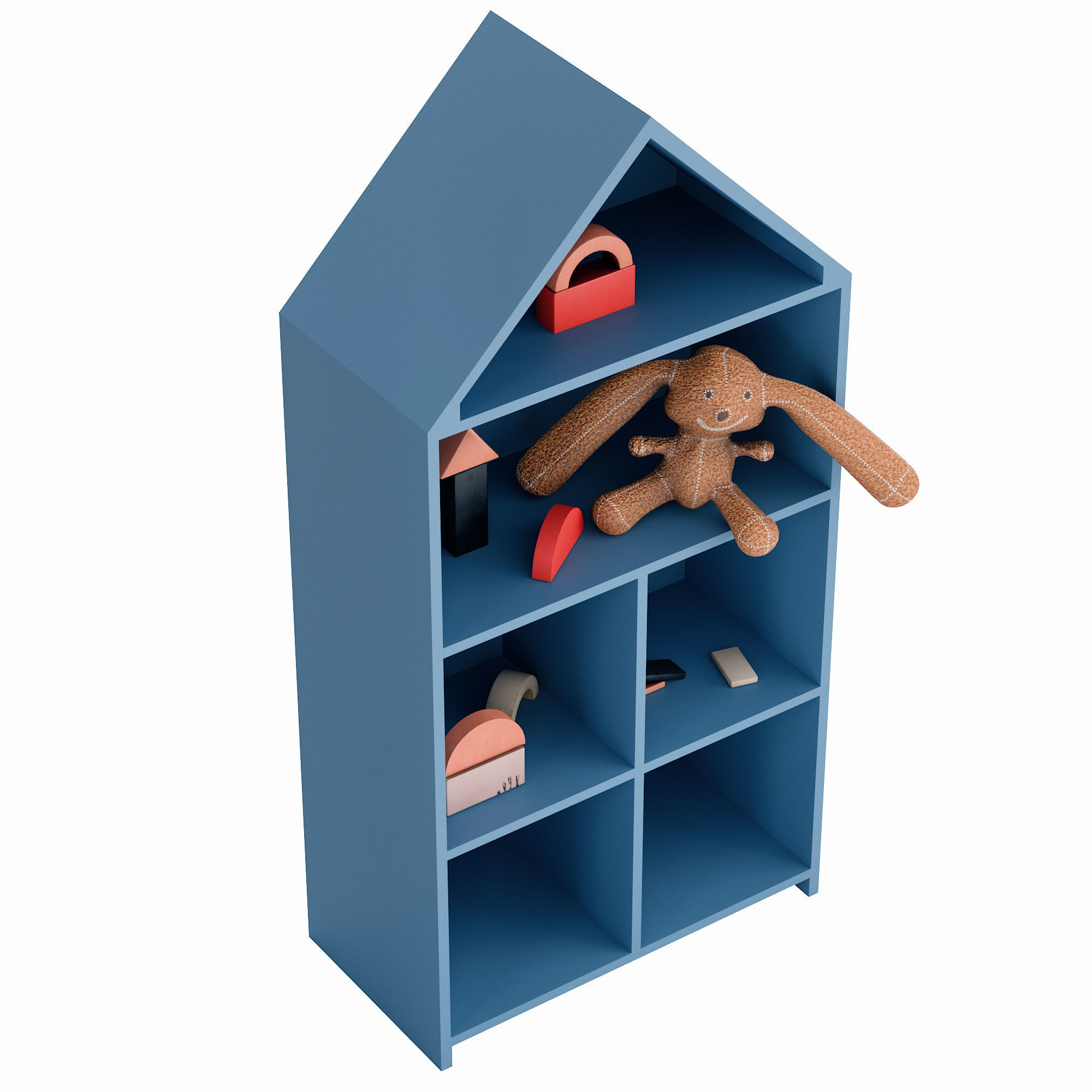 Little house Low-poly 3D model_4