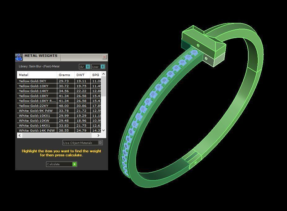 Bracelet Tiffany with diamonds 3D print model_4