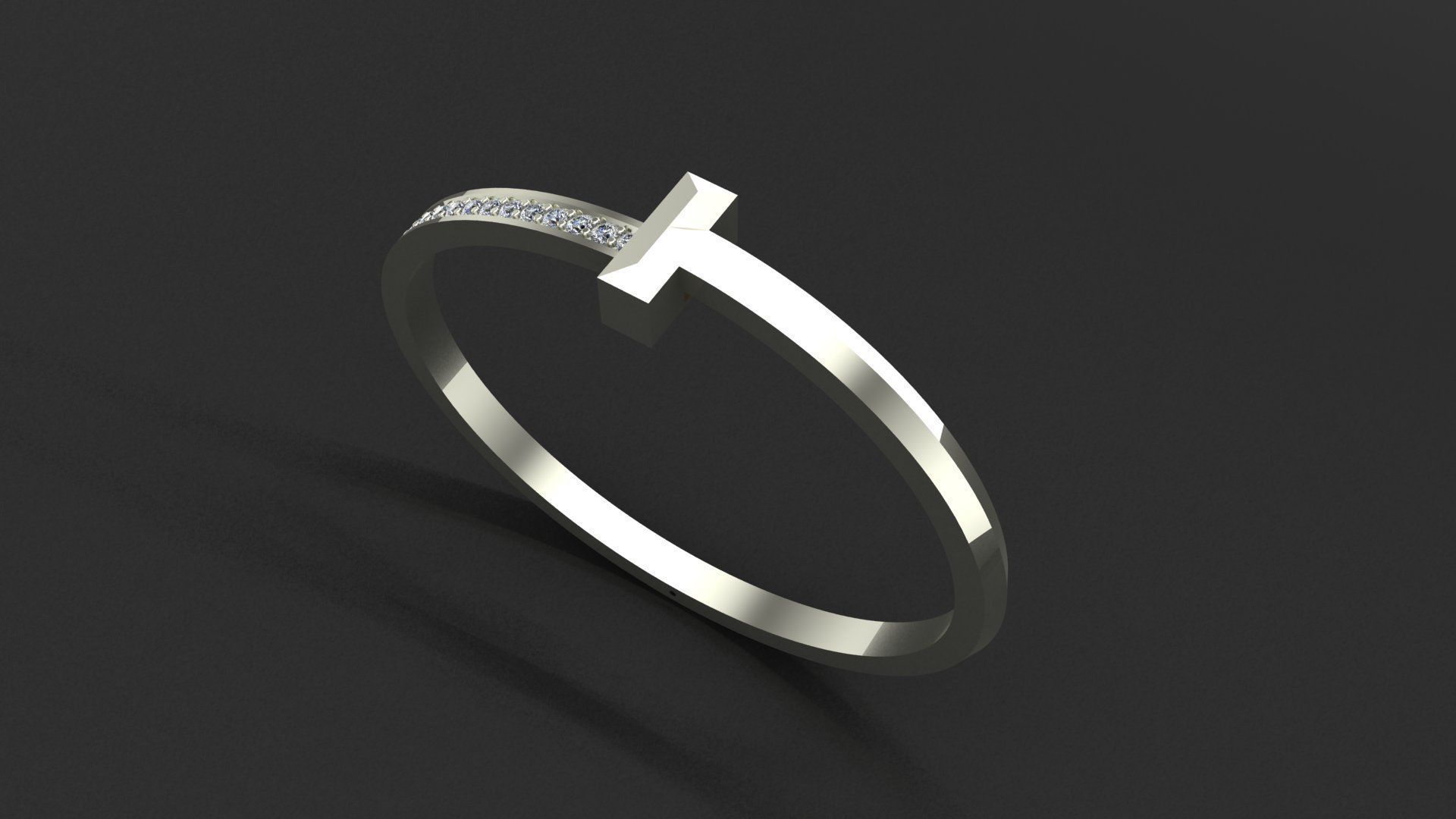 Bracelet Tiffany with diamonds 3D print model_1