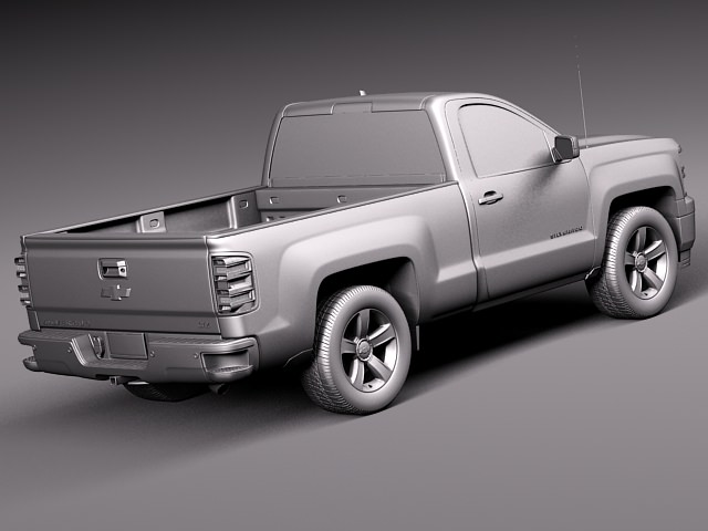 Chevrolet Silverado 2014 Regular Cab 3D model_7