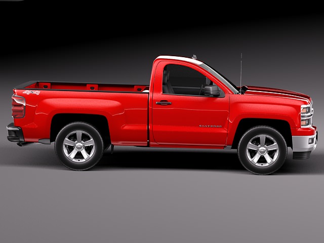 Chevrolet Silverado 2014 Regular Cab 3D model_4