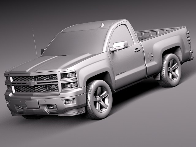 Chevrolet Silverado 2014 Regular Cab 3D model_6
