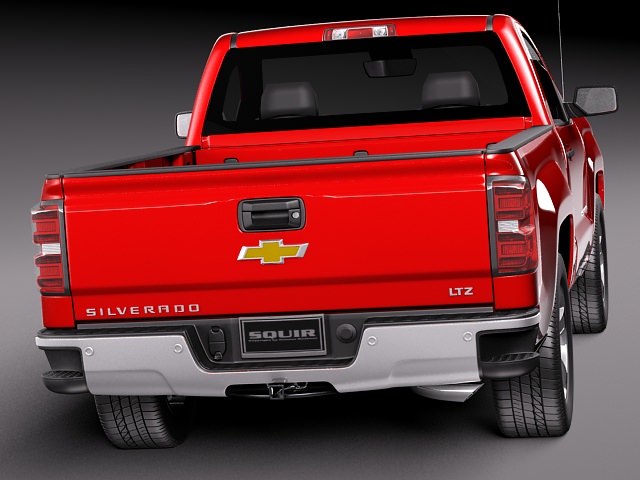 Chevrolet Silverado 2014 Regular Cab 3D model_1